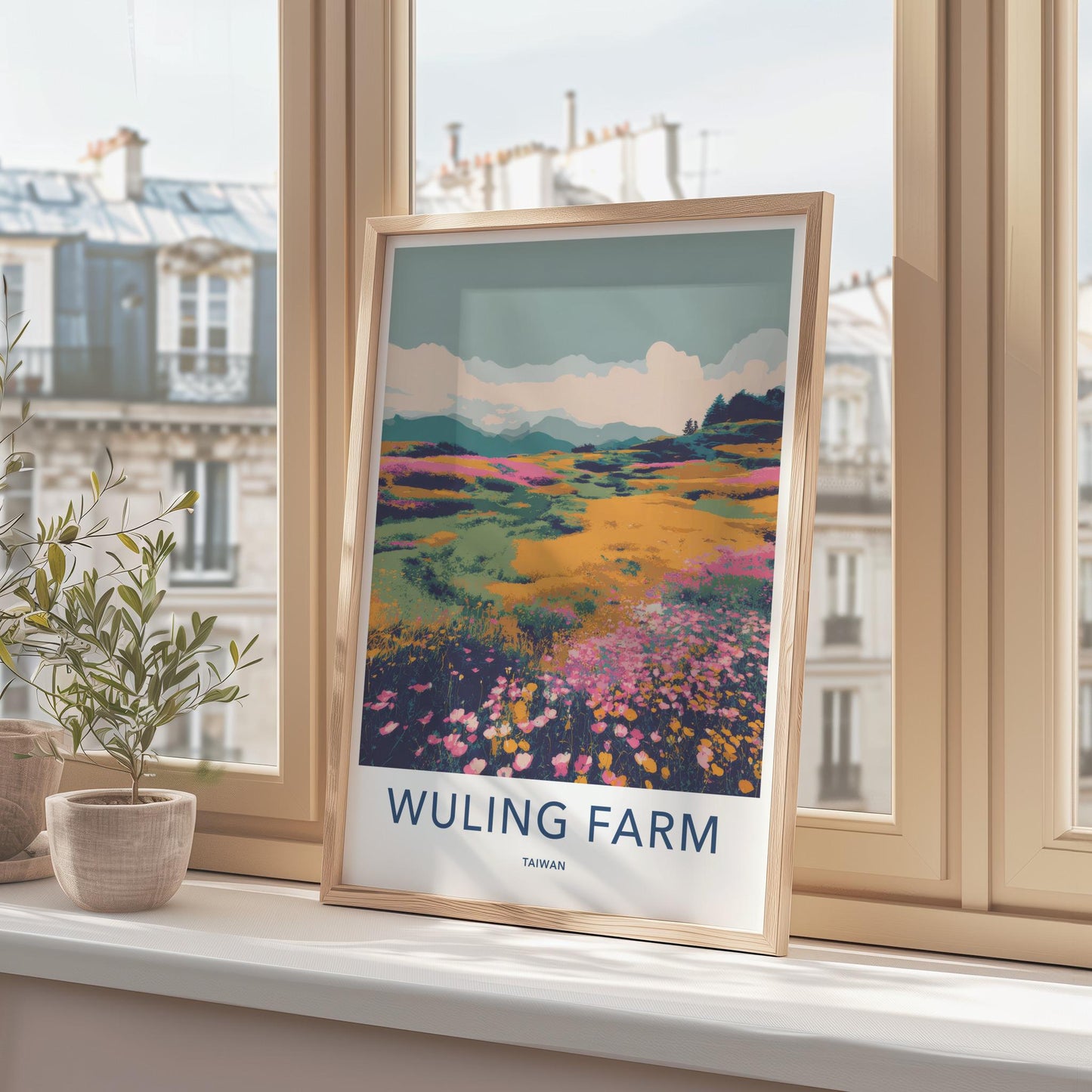 Wuling Farm Poster - Taiwan Wall Art - Colorful Flower Fields Home Decor