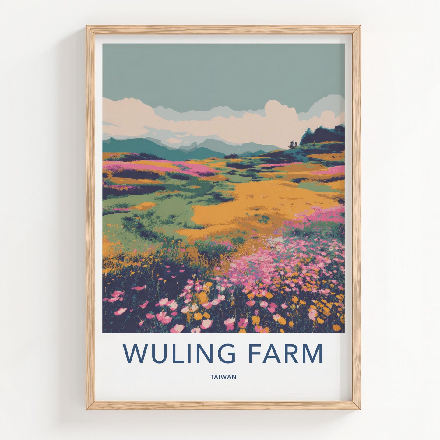 Wuling Farm Poster - Taiwan Wall Art - Colorful Flower Fields Home Decor