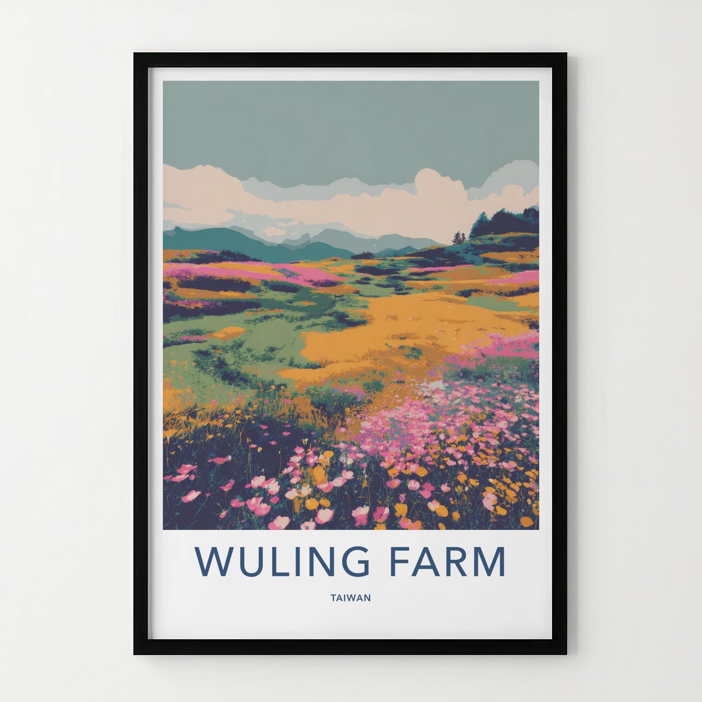 Wuling Farm Poster - Taiwan Wall Art - Colorful Flower Fields Home Decor