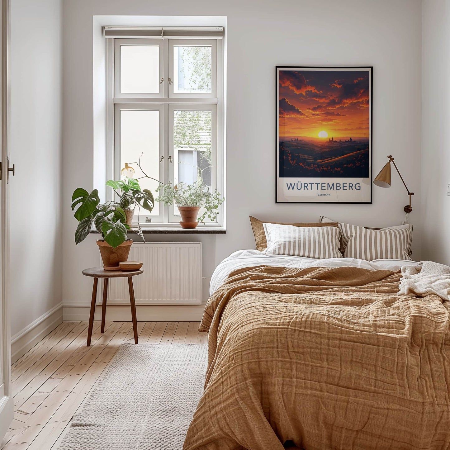 Wurttemberg Poster - Germany Wall Art - Fiery Sunset Skyline Home Decor