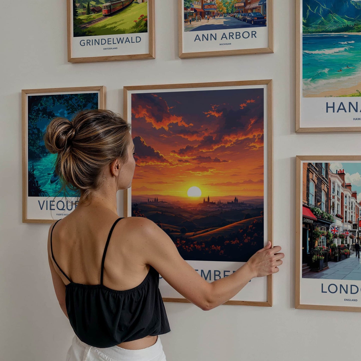 Wurttemberg Poster - Germany Wall Art - Fiery Sunset Skyline Home Decor