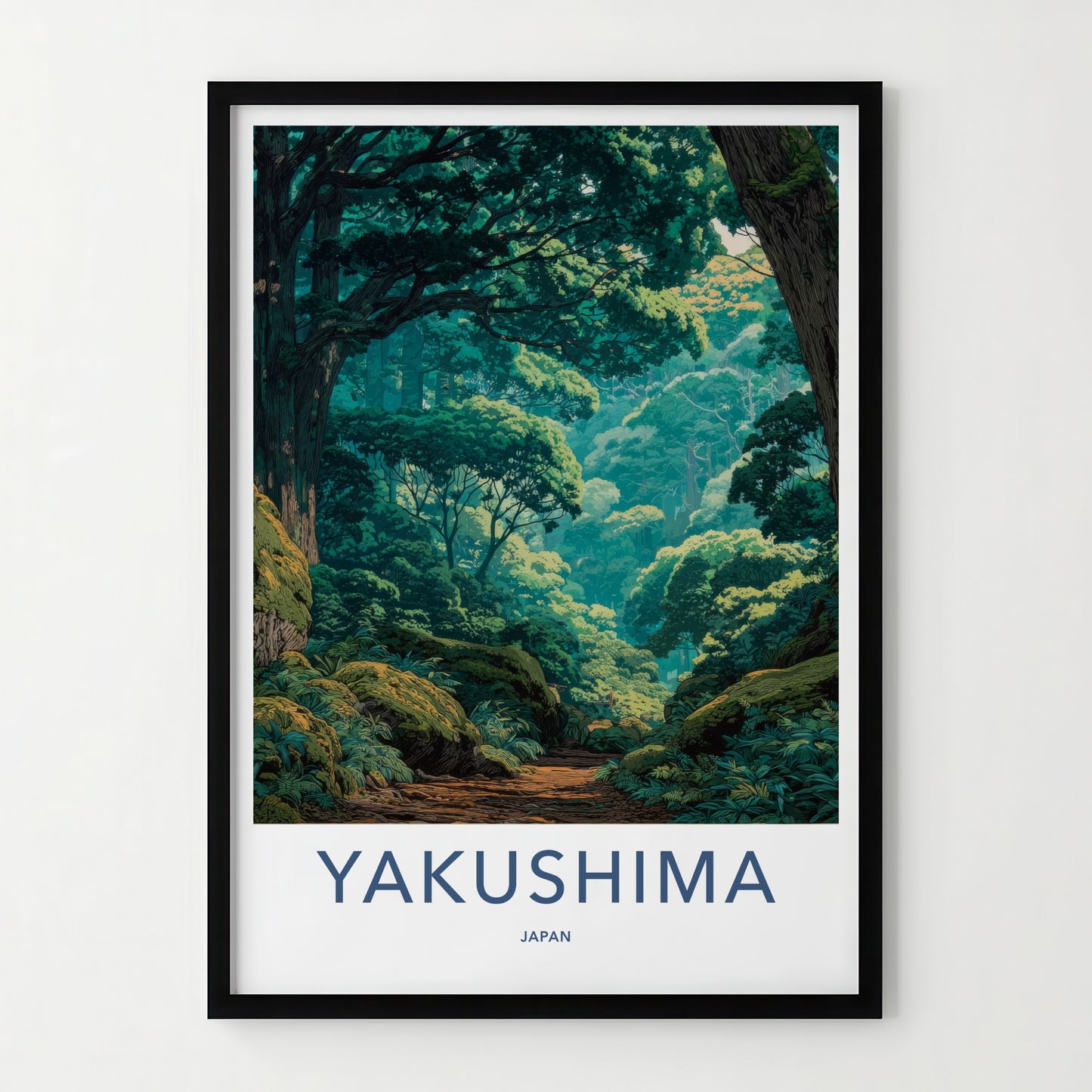 Yakushima Poster - Japan Art Print - Ancient Forest Path Gallery Art