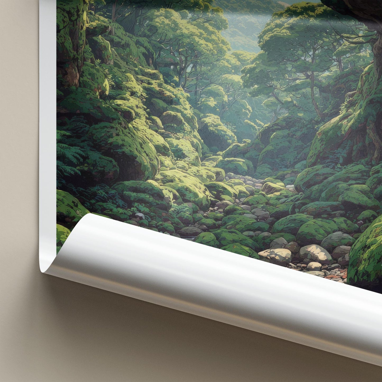 Yakushima Poster - Japan Travel Art - Lush Mossy Forest Home Decor
