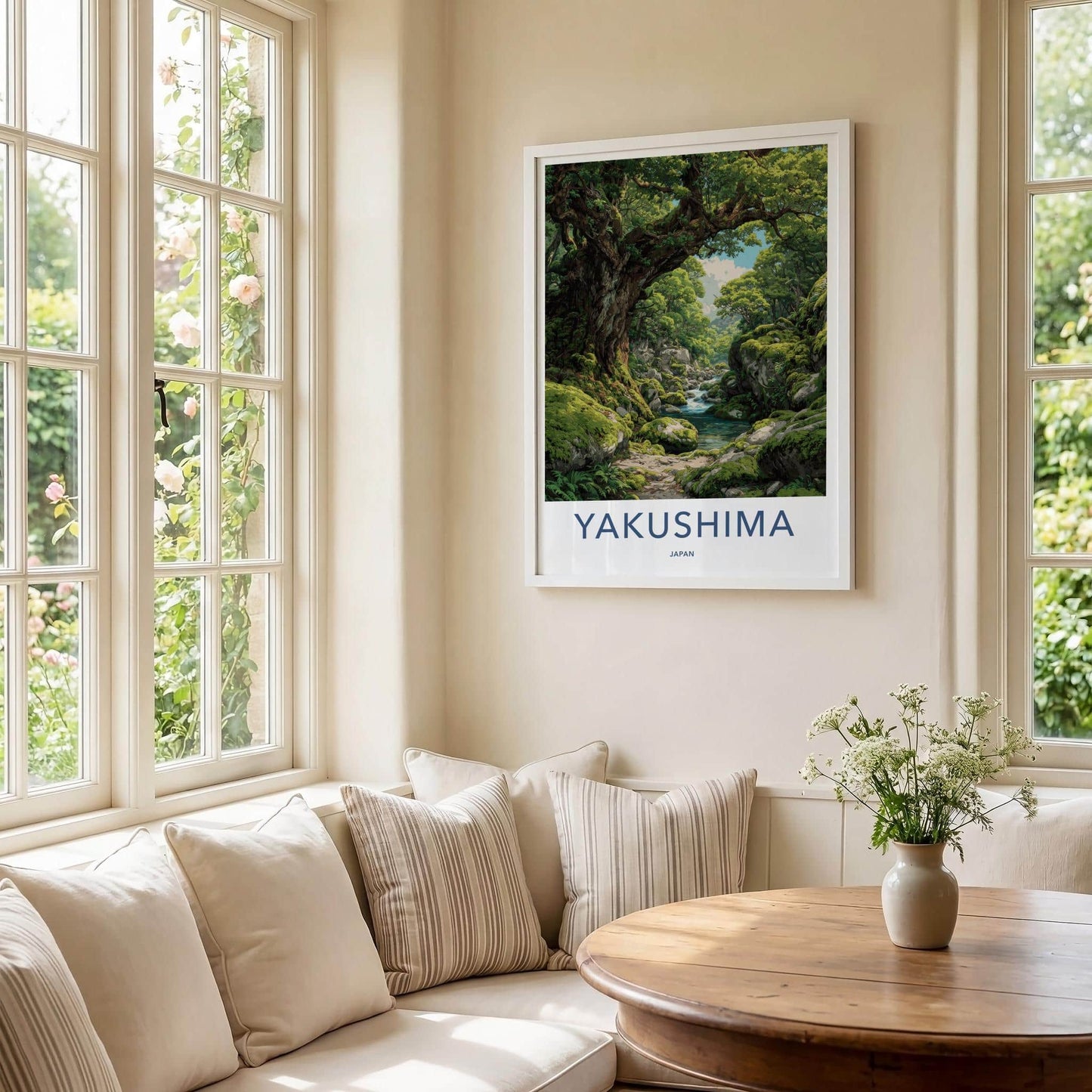Yakushima Poster - Japan Travel Art - Lush Mossy Forest Wall Decor