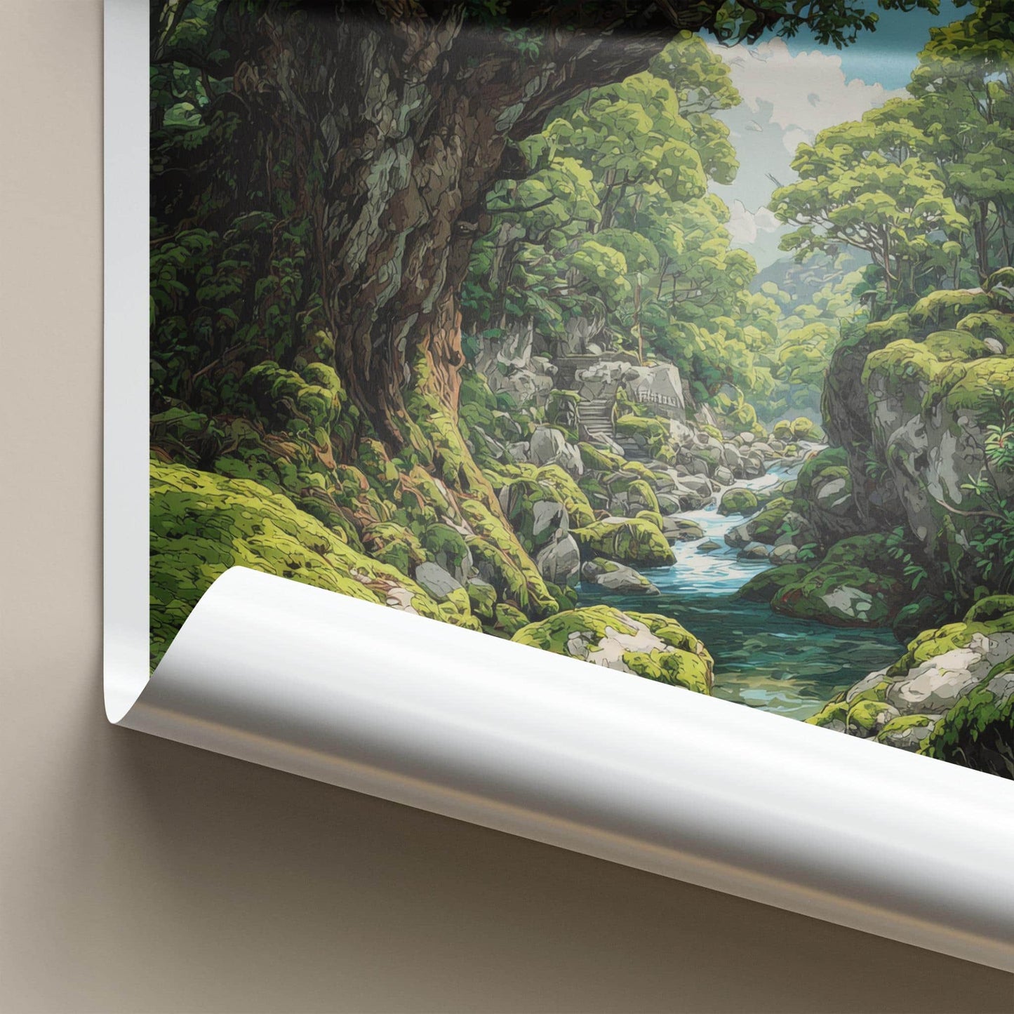 Yakushima Poster - Japan Travel Art - Lush Mossy Forest Wall Decor