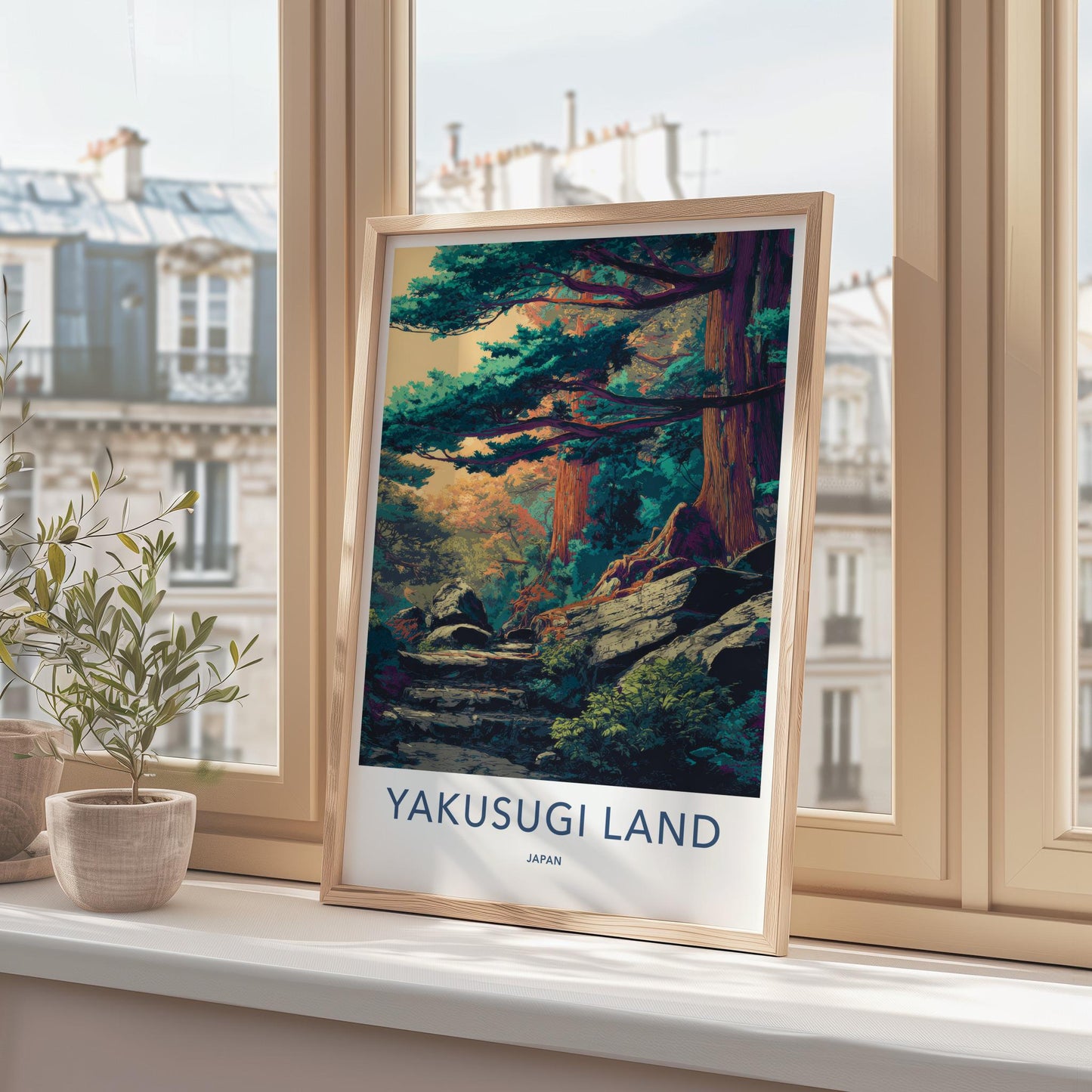 Yakusugi Land Poster - Japan Travel Art - Ancient Forest Path Home Decor