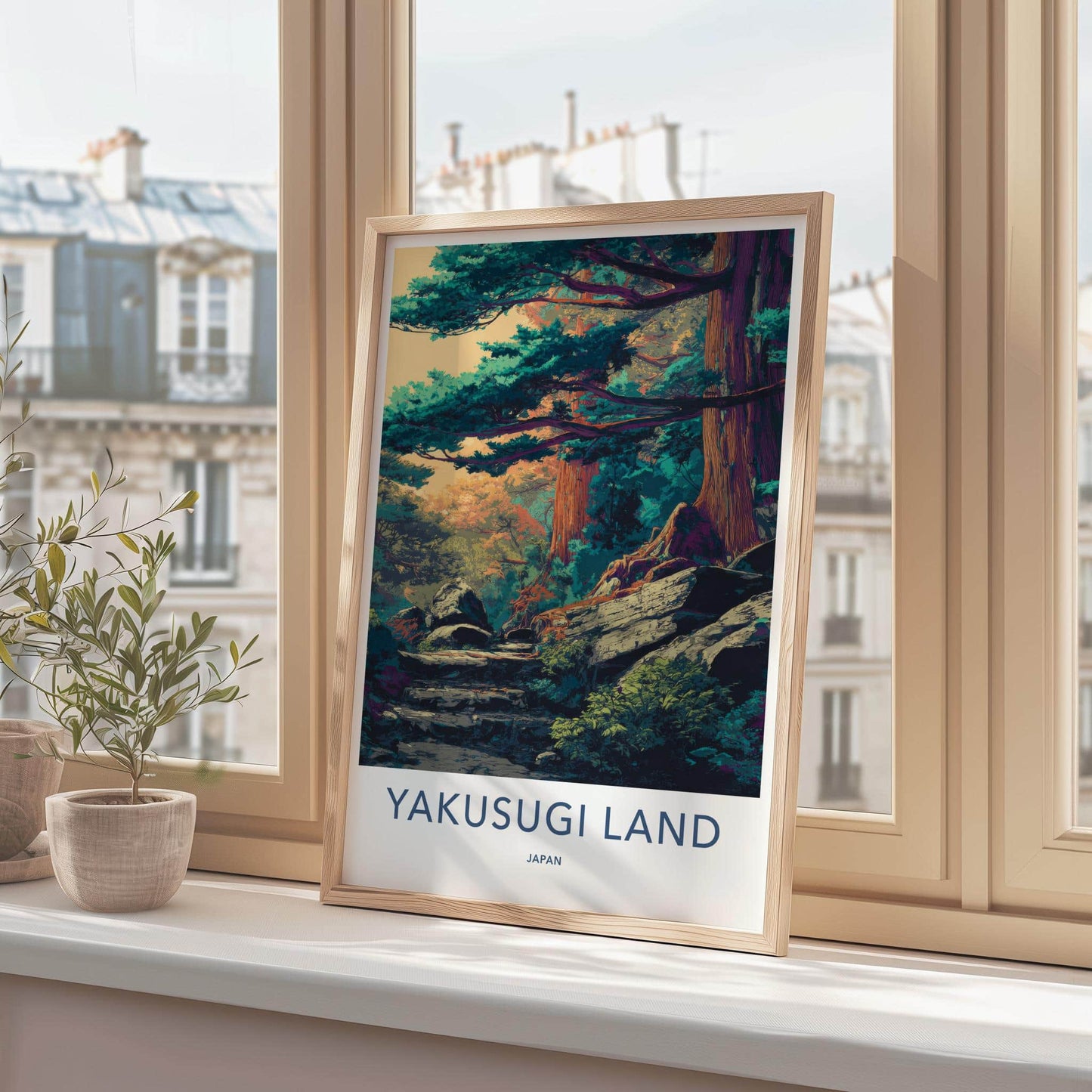 Yakusugi Land Poster - Japan Travel Art - Ancient Forest Path Home Decor