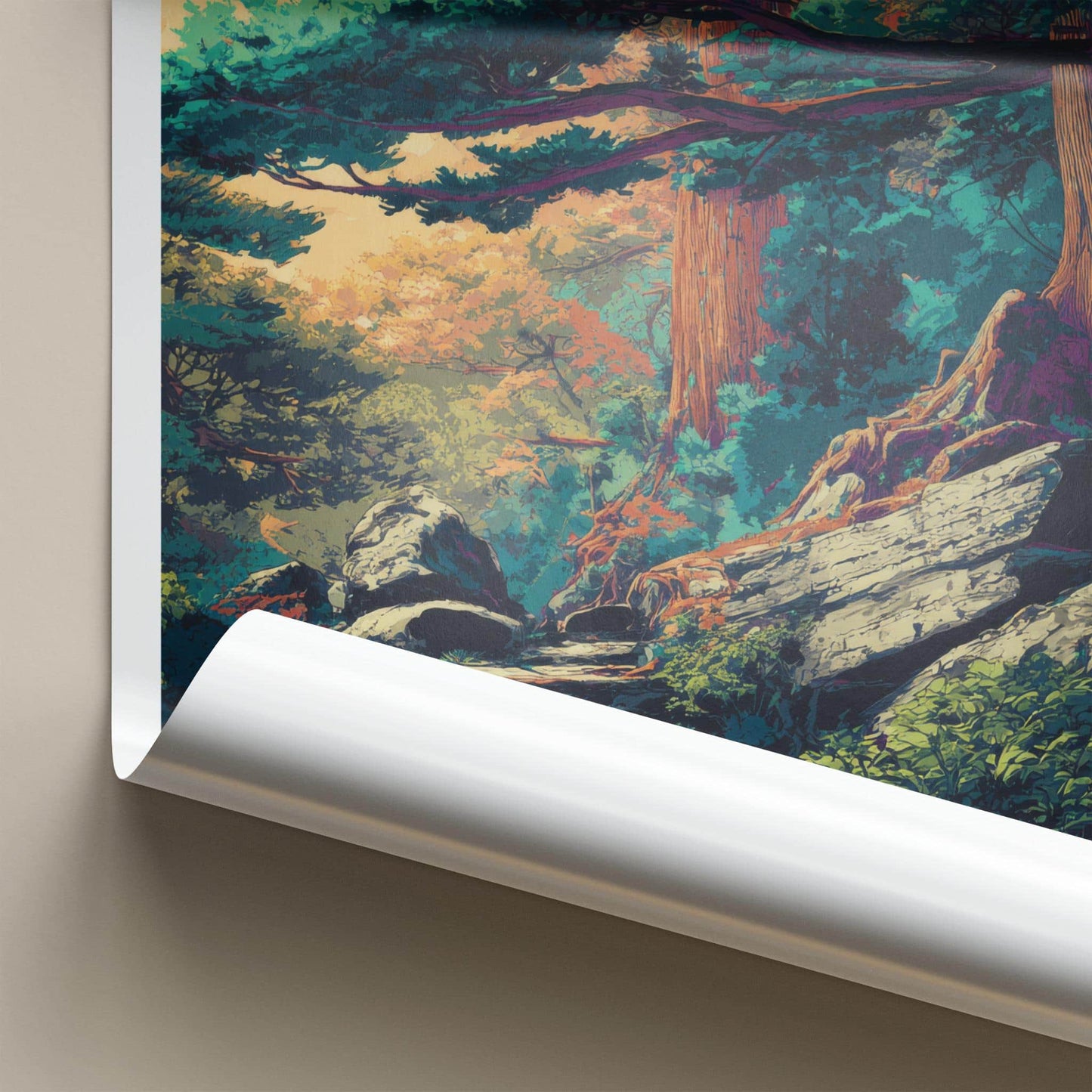 Yakusugi Land Poster - Japan Travel Art - Ancient Forest Path Home Decor