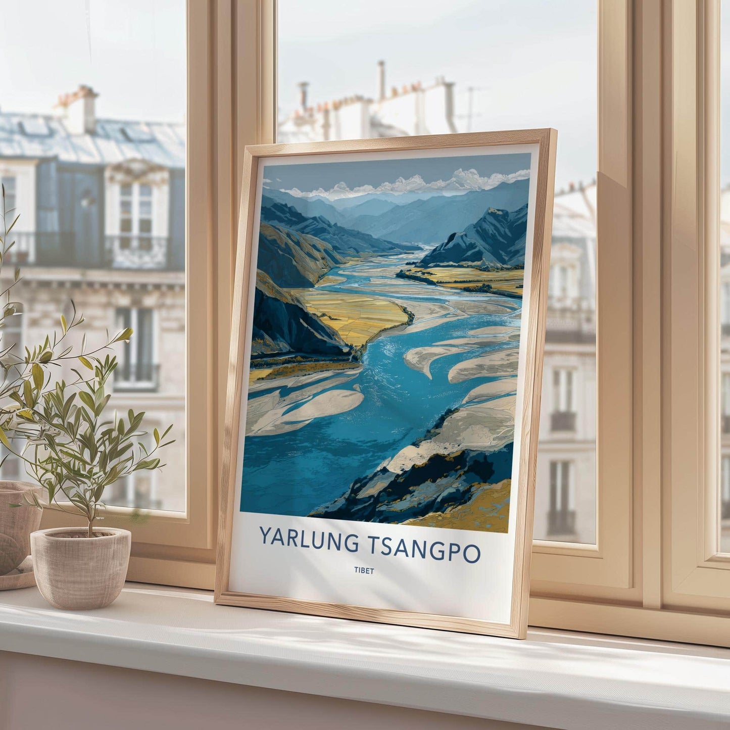 YARLUNG TSANGPO Poster - Tibet Travel Art - Winding River Valley Home Decor