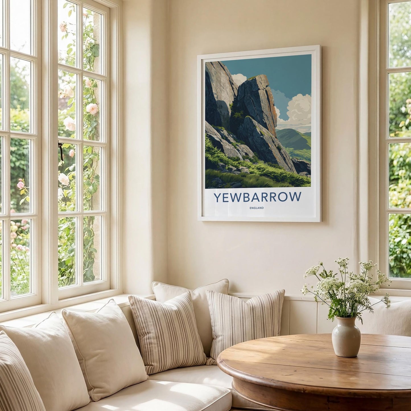 Yewbarrow Poster - England Travel Art - Rugged Mountain Landscape Home Decor