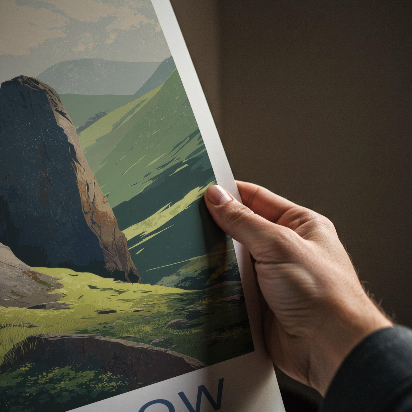 Yewbarrow Poster - England Travel Art - Rugged Mountain Landscape Wall Decor