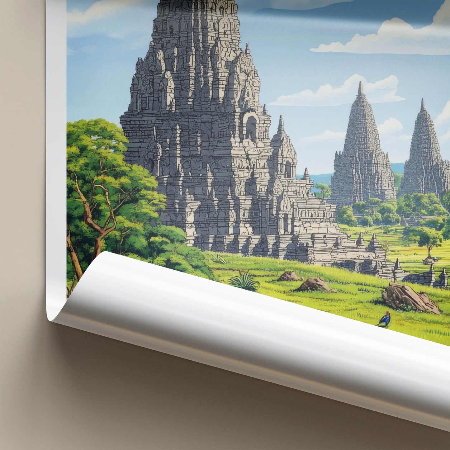 Yogyakarta Poster - Indonesia Travel Art - Ancient Stone Temples Wall Decor