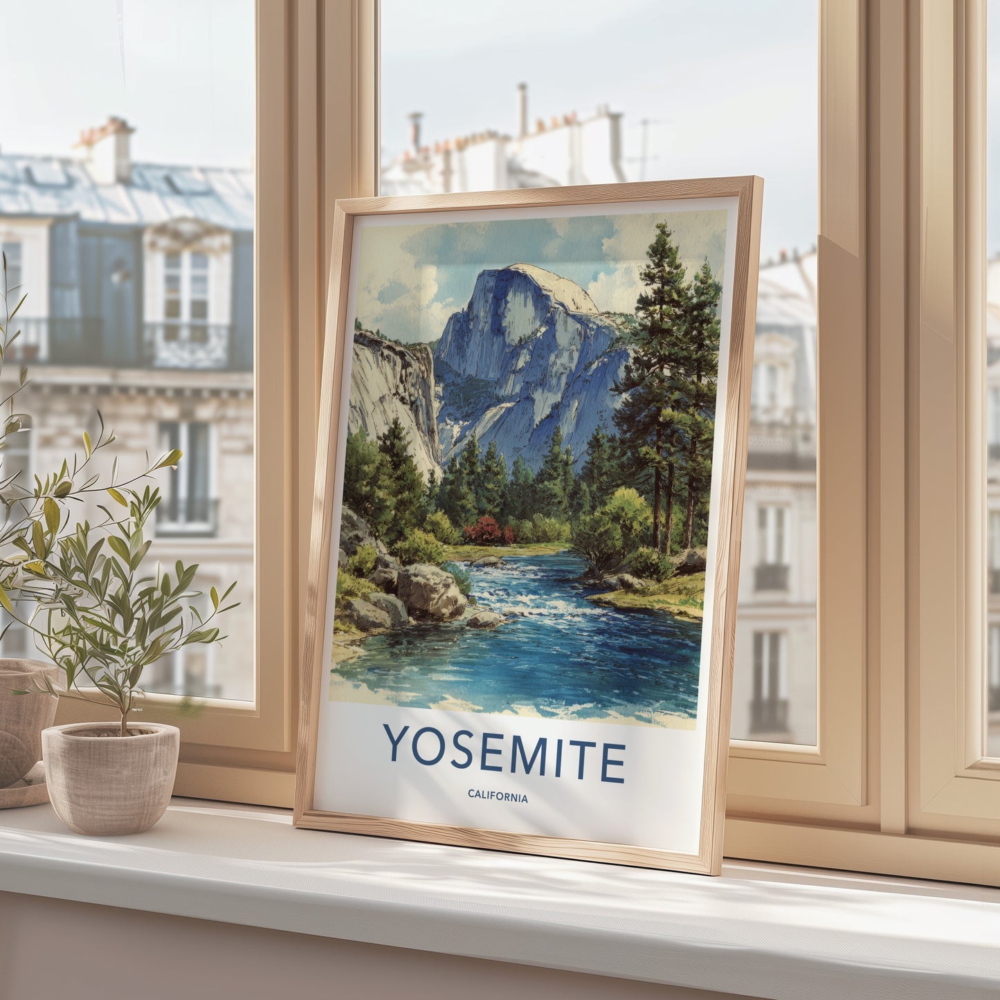 Yosemite Poster - California Wall Art - Half Dome River Wall Art