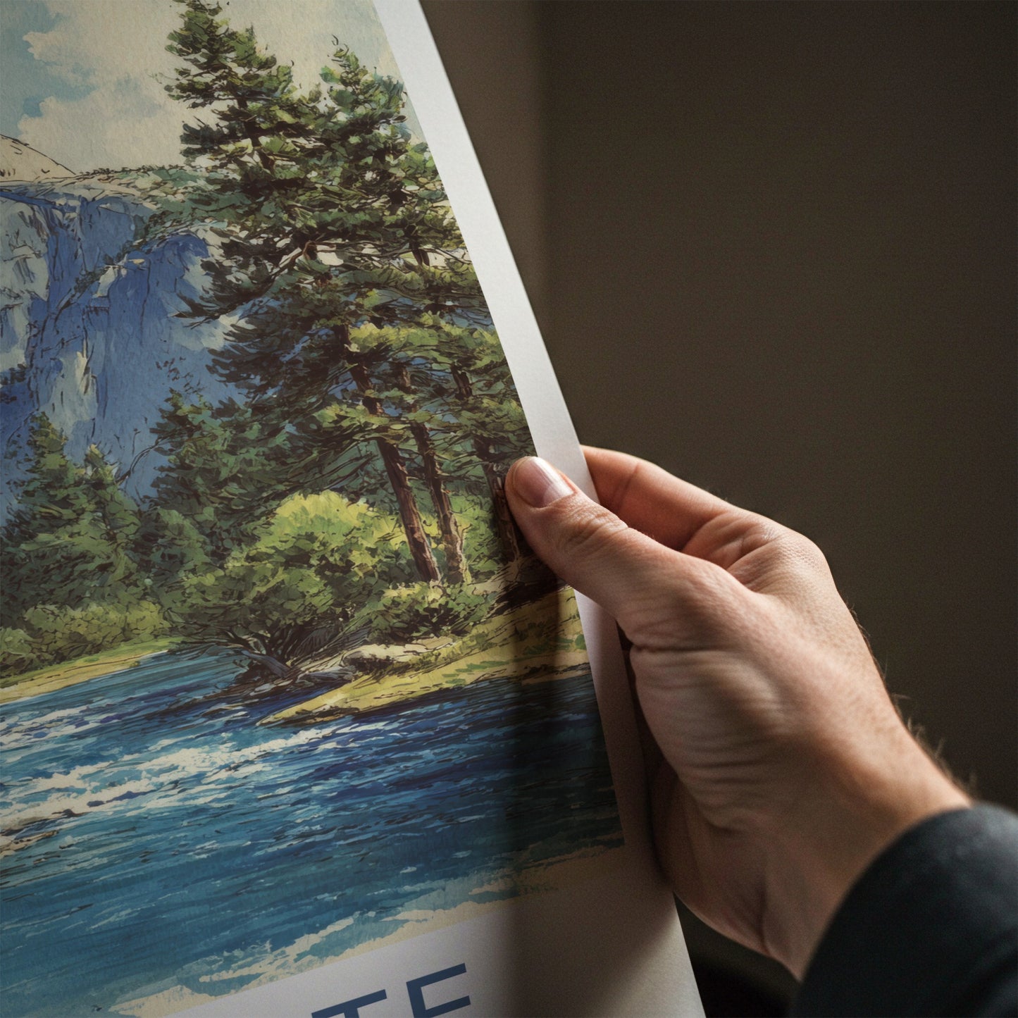 Yosemite Poster - California Wall Art - Half Dome River Wall Art
