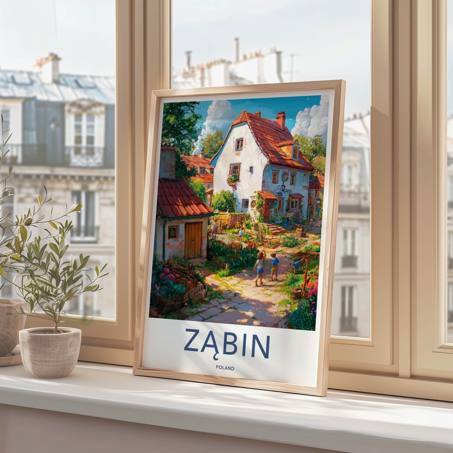 Zabin Poster - Poland Wall Art - Charming Village Pathway Gallery Art