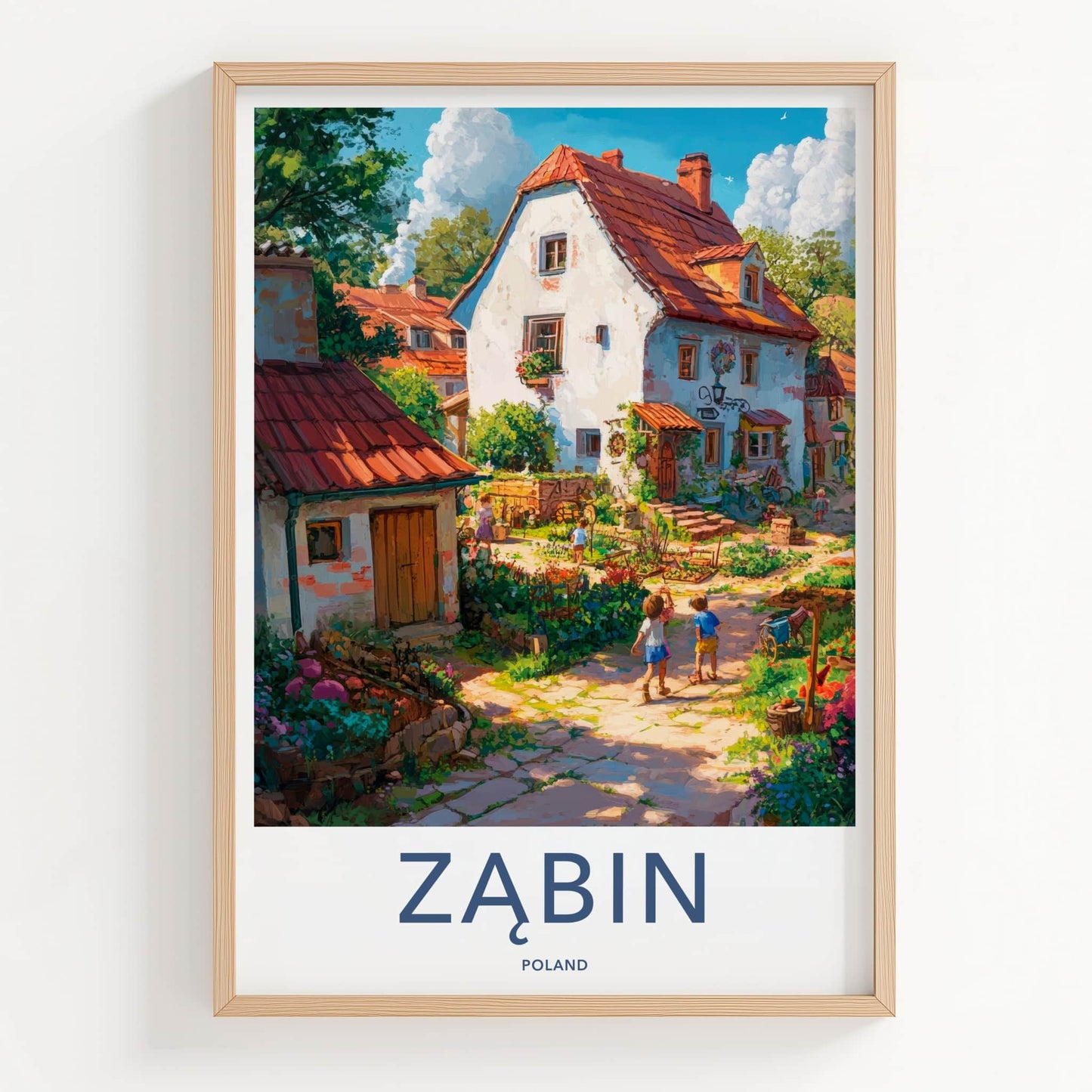 Zabin Poster - Poland Wall Art - Charming Village Pathway Gallery Art