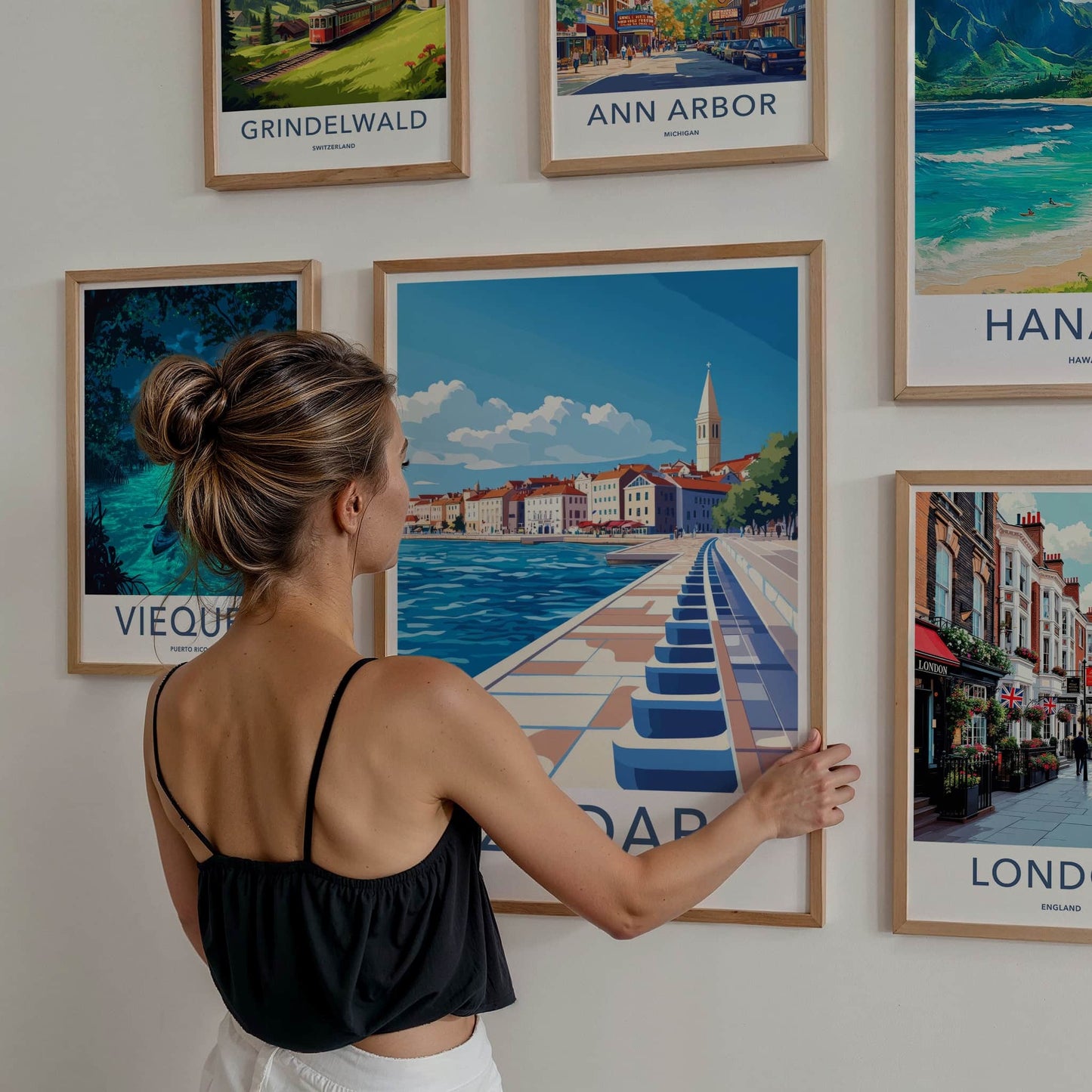Zadar Poster - Croatia Travel Art - Historic Adriatic Town Home Decor
