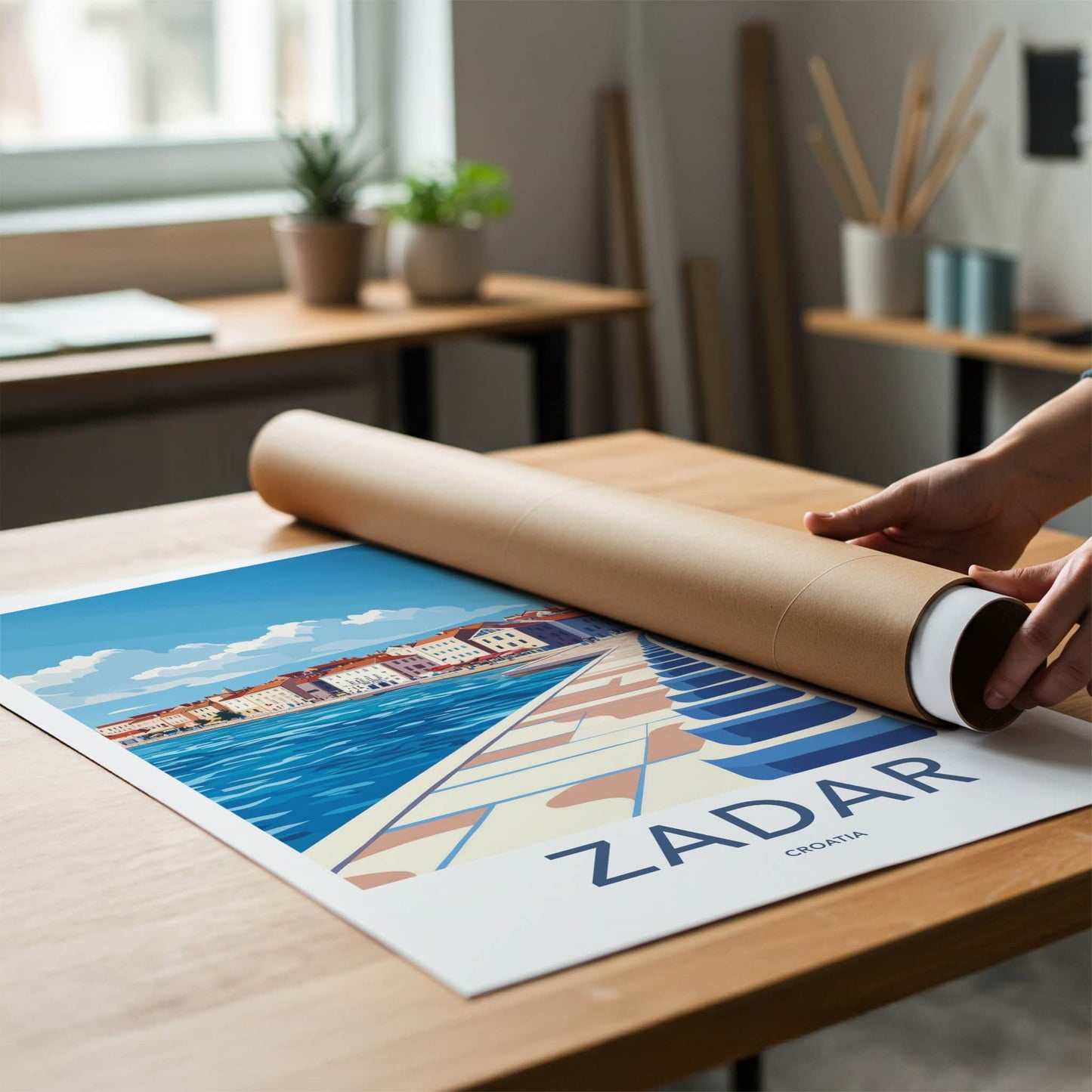 Zadar Poster - Croatia Travel Art - Historic Adriatic Town Home Decor