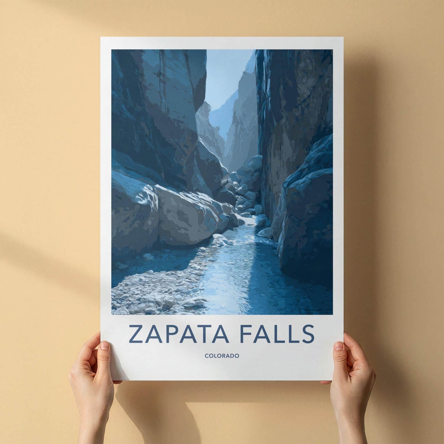 Zapata Falls Poster - Colorado Travel Print - Canyon Wall Decor