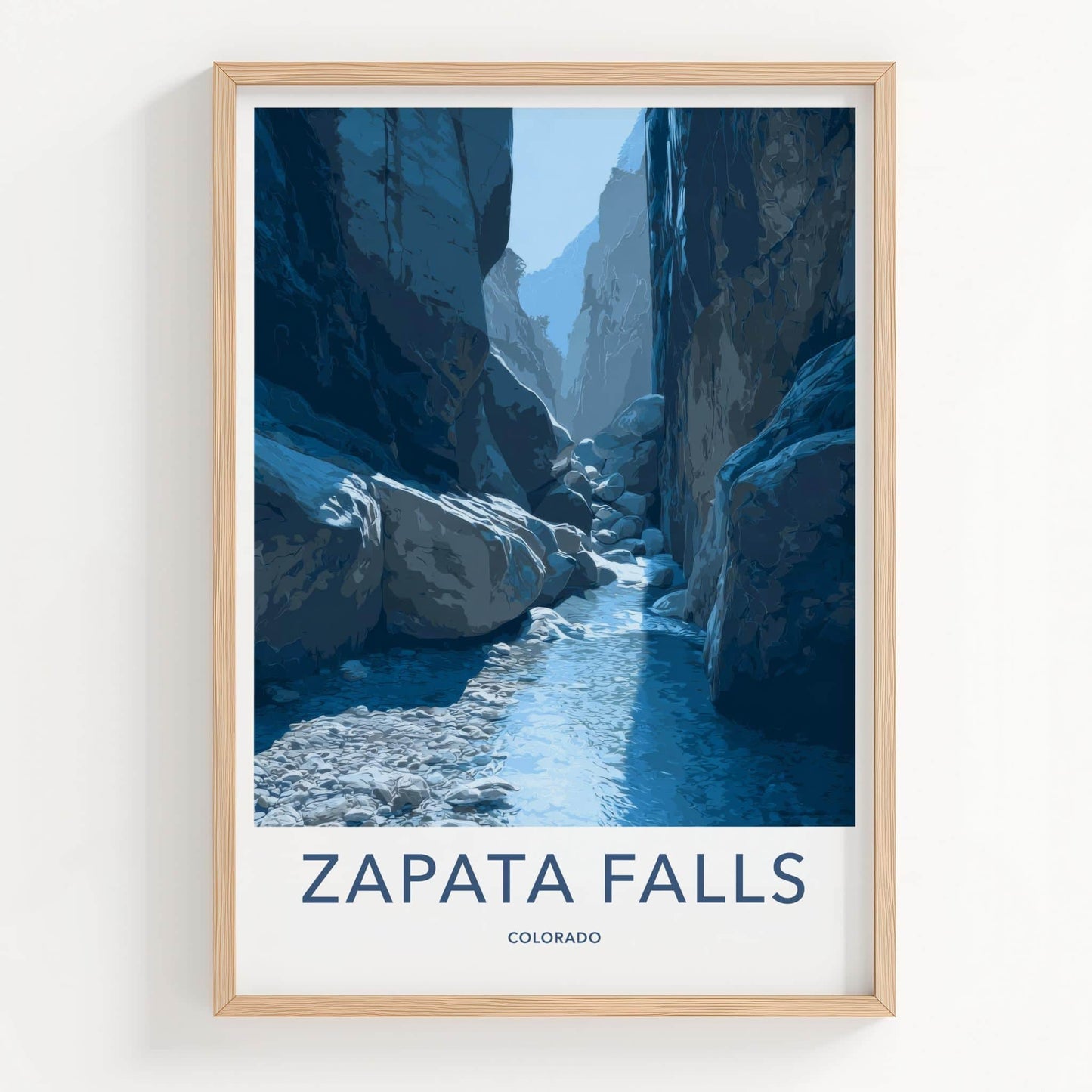 Zapata Falls Poster - Colorado Travel Print - Canyon Wall Decor