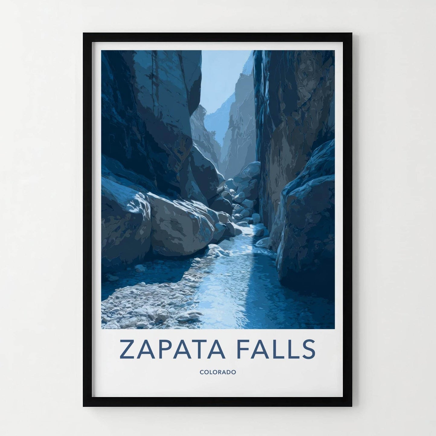 Zapata Falls Poster - Colorado Travel Print - Canyon Wall Decor