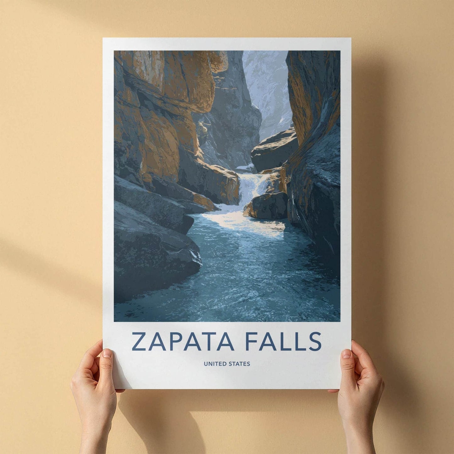 Zapata Falls Poster - Colorado Wall Art - Canyon Rocky Waterfall Home Decor