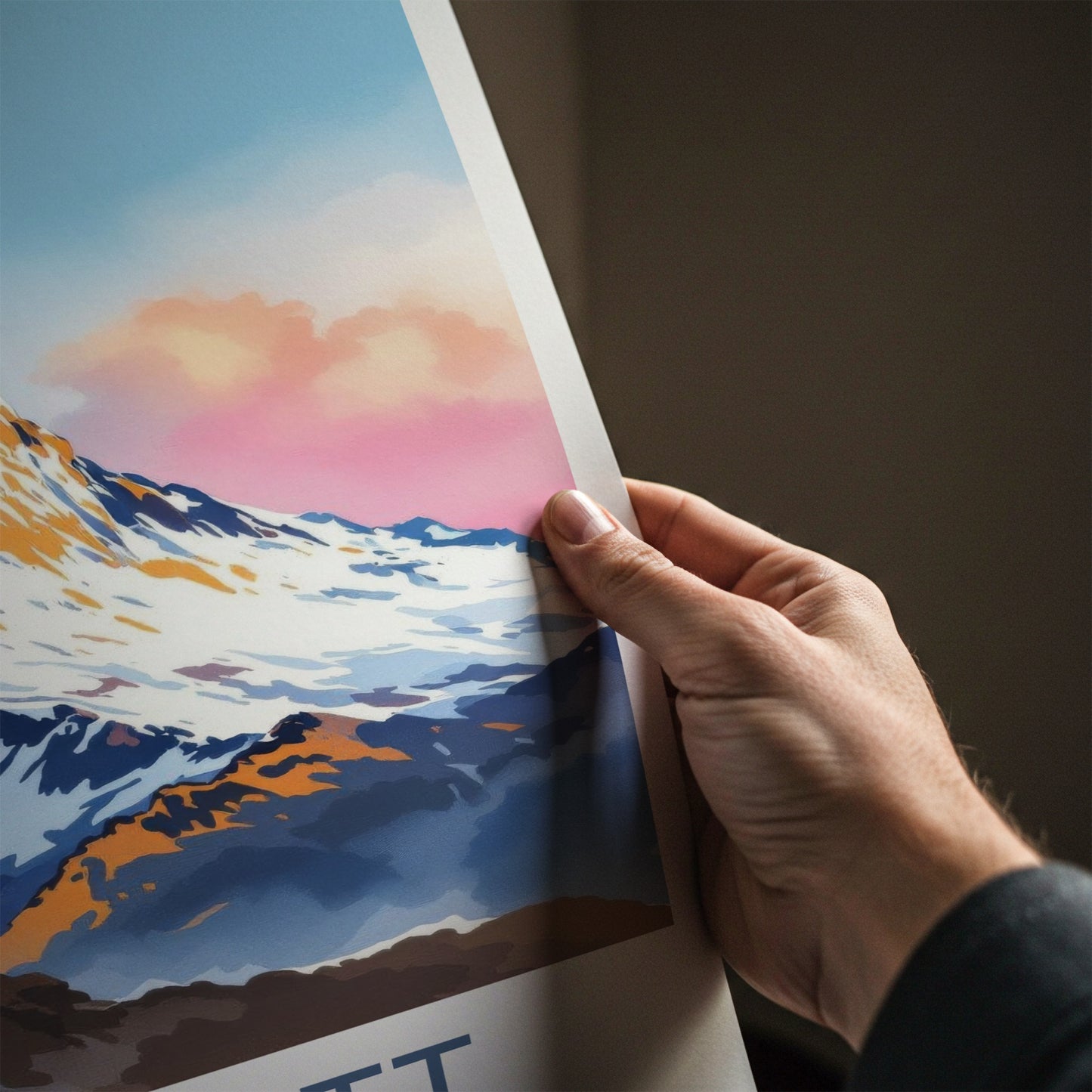 Zermatt Poster - Switzerland Wall Art - Orange Touched Summit Home Decor