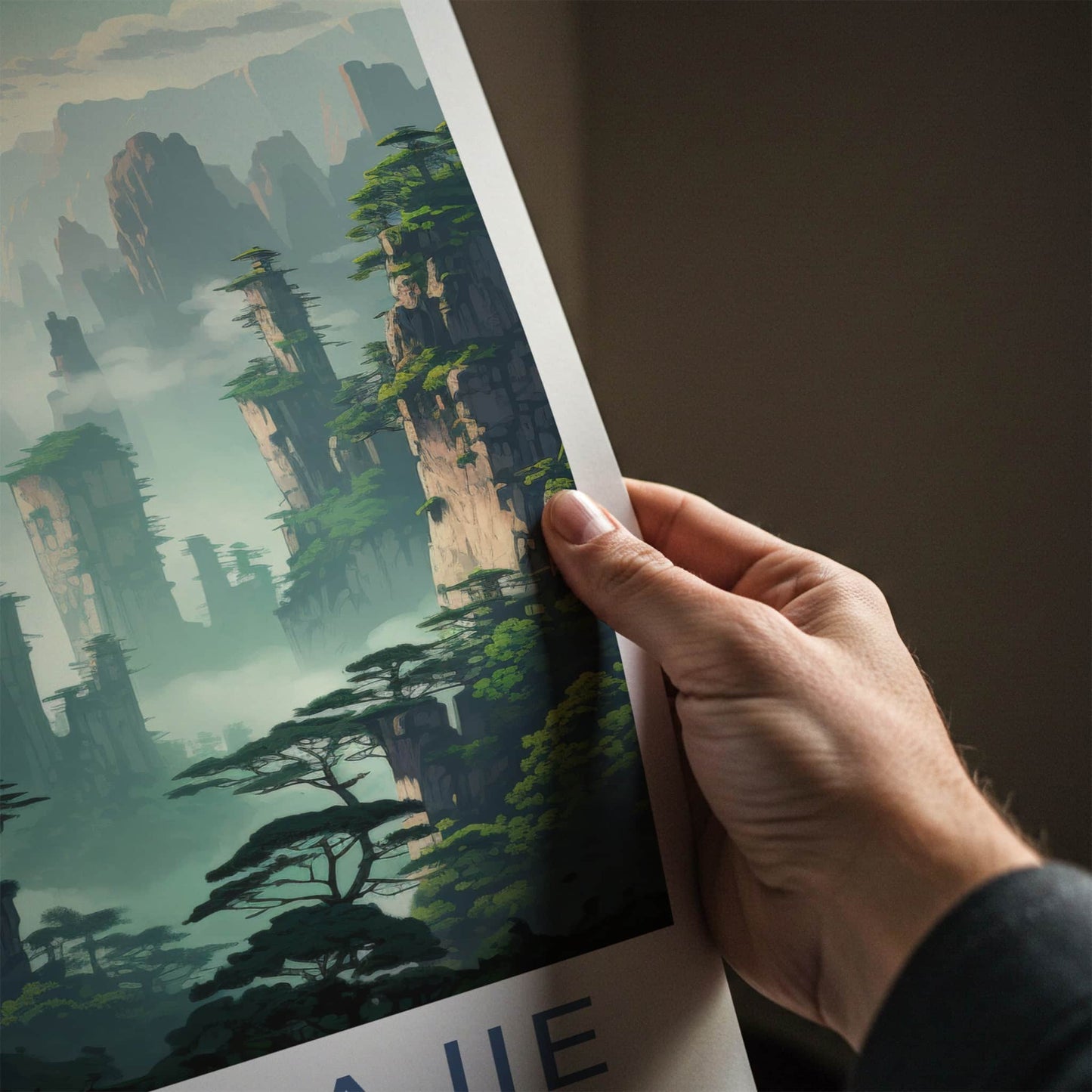Zhangjiajie National Park Poster - China Wall Art - Misty Mountain Peaks Home Decor