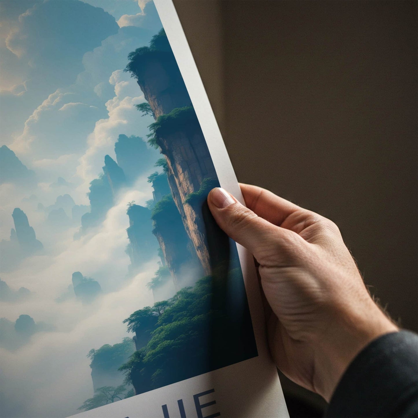 ZHANGJIAJIE Poster - China Wall Art - Misty Mountain Peaks Home Decor