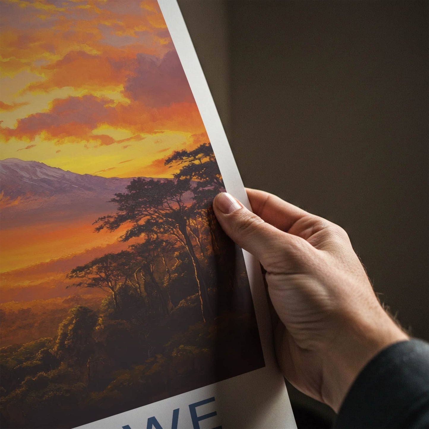Zimbabwe Poster - Zimbabwe Travel Art - Vibrant Mountain Sunset Home Decor