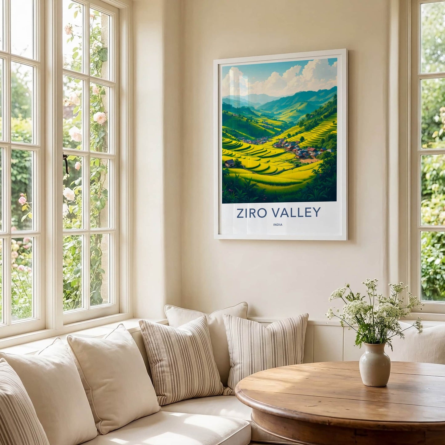 Ziro Valley Poster - India Wall Art - Arunachal Pradesh Terraced Rice Village Gift