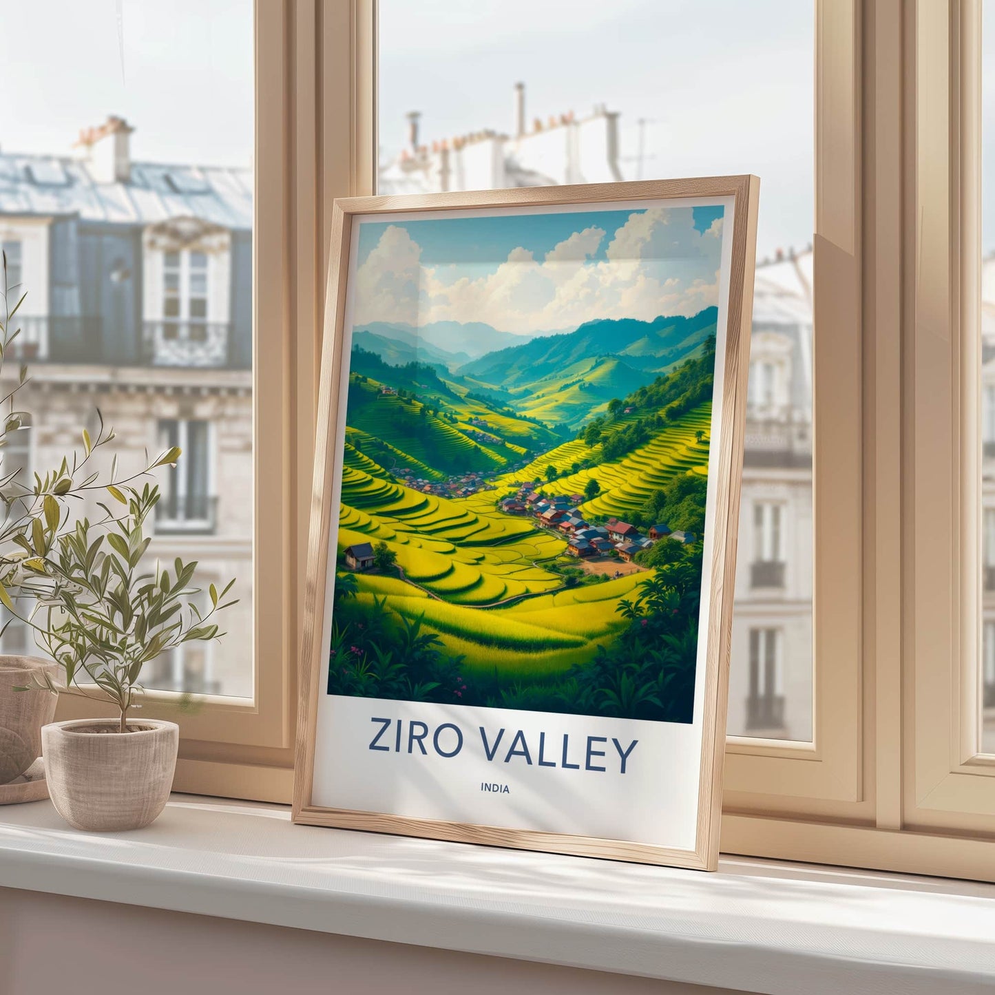 Ziro Valley Poster - India Wall Art - Arunachal Pradesh Terraced Rice Village Gift
