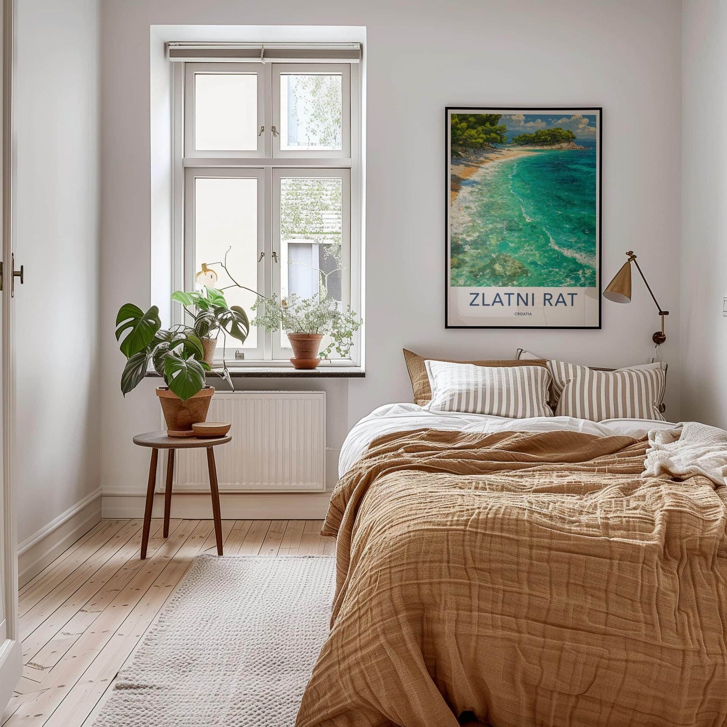 Zlatni Rat Poster - Croatia Travel Art - Pine Tree Cove Home Decor