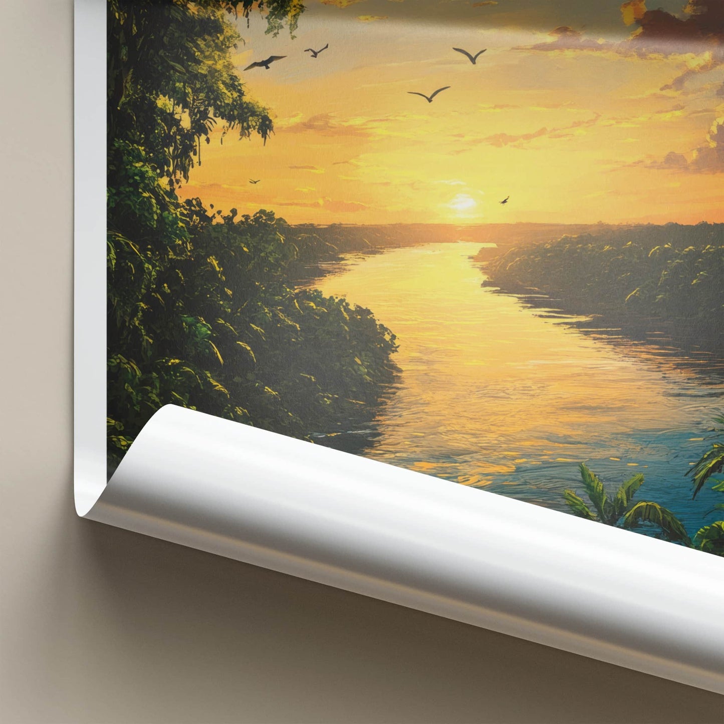 Zongo Poster - Democratic Republic of the Congo Fine Art - River Glow Birds Gift