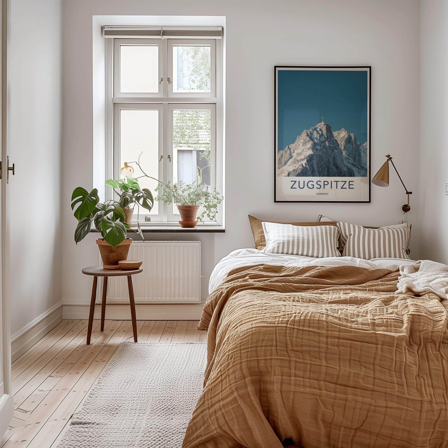 Zugspitze Poster - Germany Travel Art - Golden Summit Cross Wall Decor