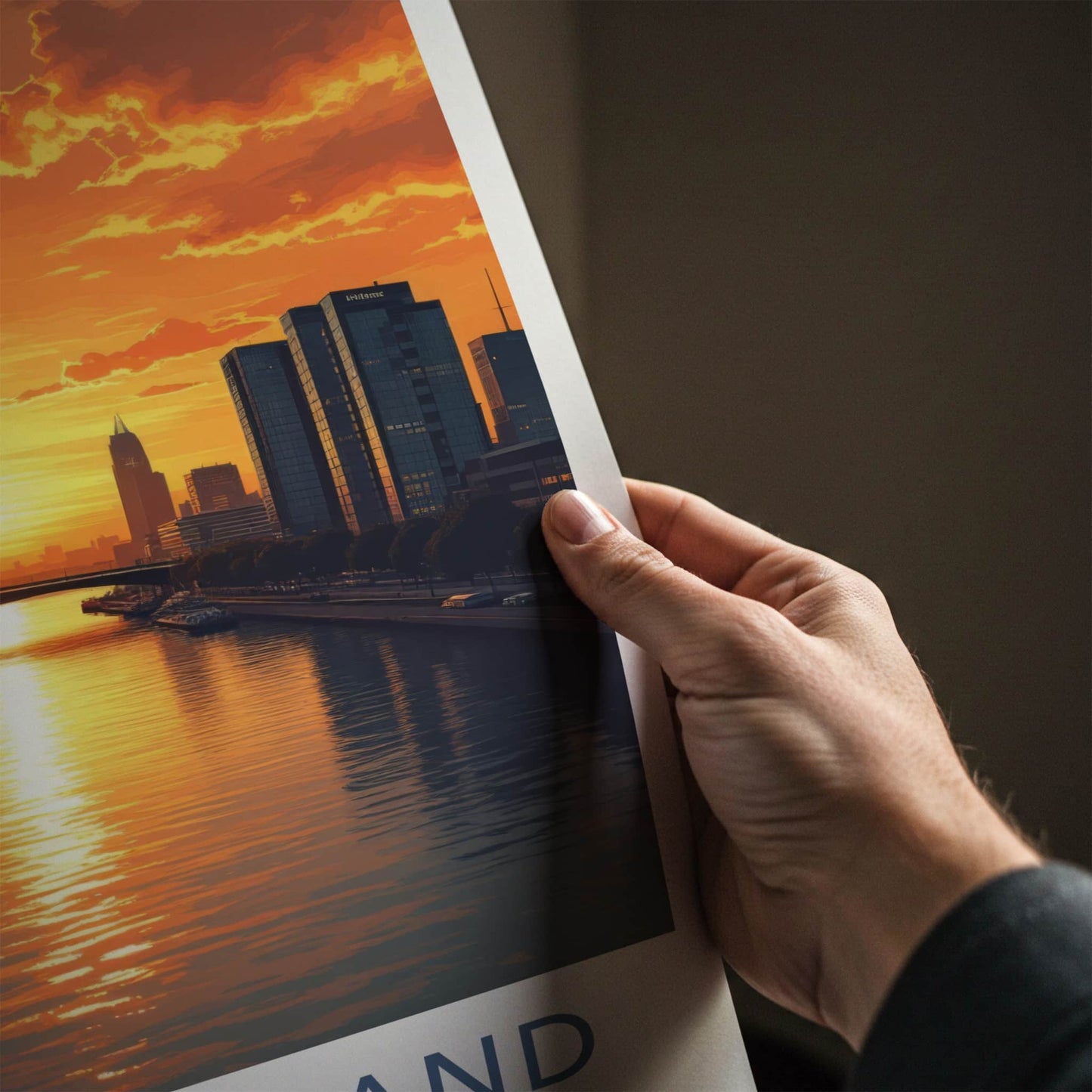 ZUID-HOLLAND Poster - NETHERLANDS Travel Art - Vibrant Sunset Reflections Home Decor