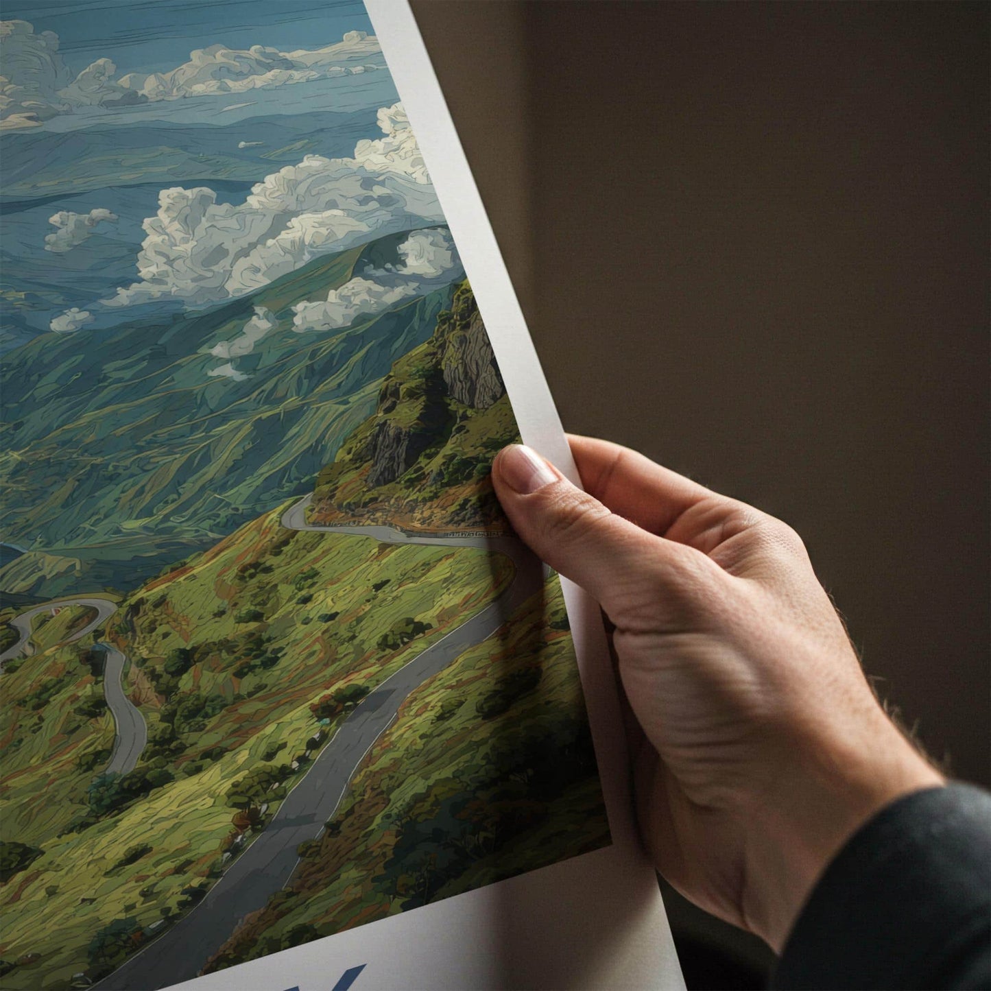 Zuluk Poster - India Travel Art - Sikkim Green Mountain Vista Home Decor