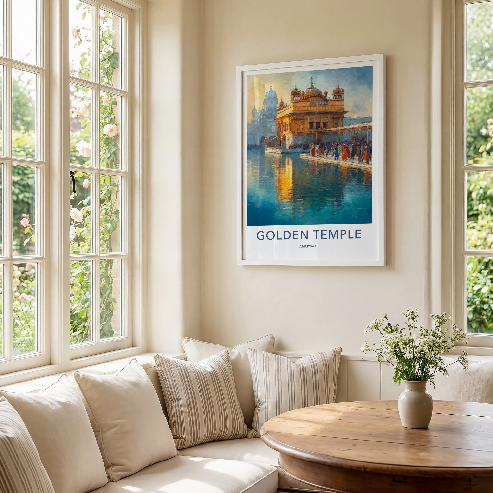 Golden Temple Poster - India Punjab Historical Art Print