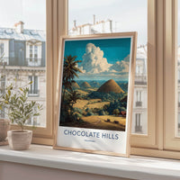 Chocolate Hills Poster Philippines Rolling Hills Palm Tree
