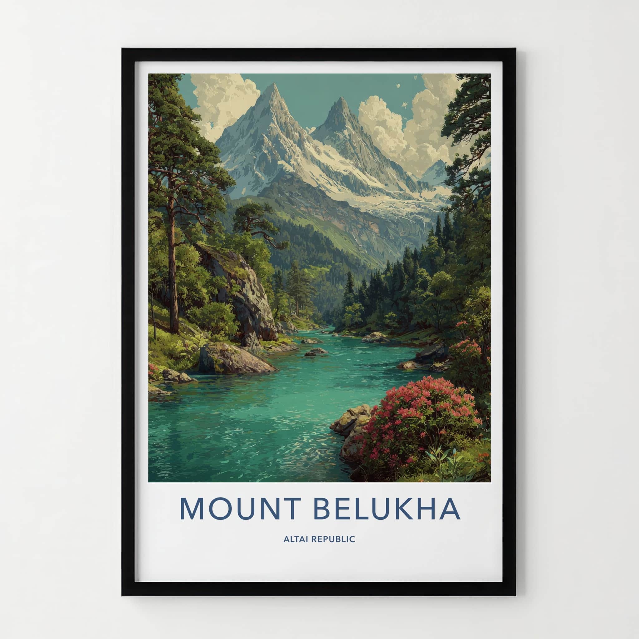 Mount Belukha Poster - Russia Snowy Peaks Majestic