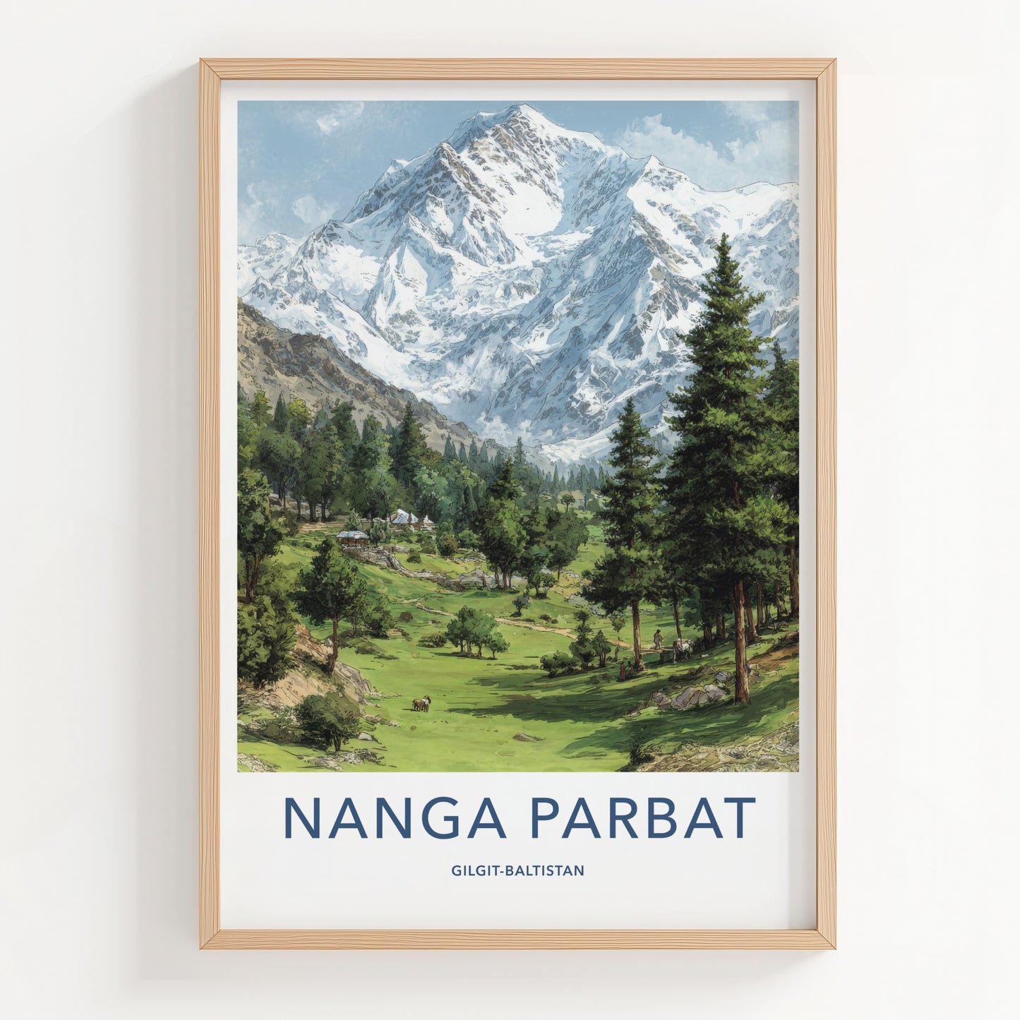 Nanga Parbat Poster - Pakistan Snow Capped Mountains Wall Art