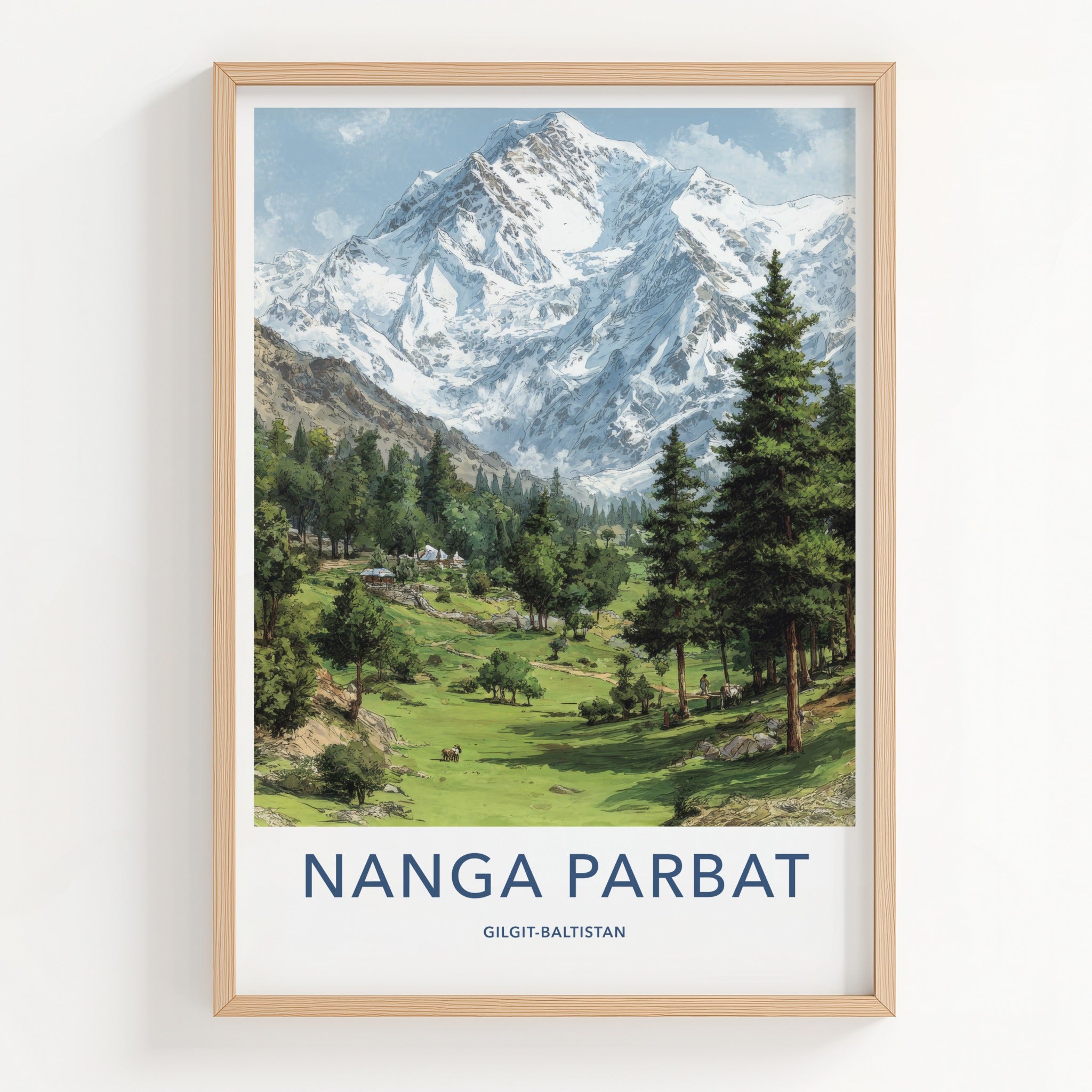 Nanga Parbat Poster - Pakistan Snow Capped Mountains Wall Art