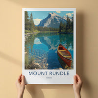 Mount Rundle Poster - Canada Travel Art