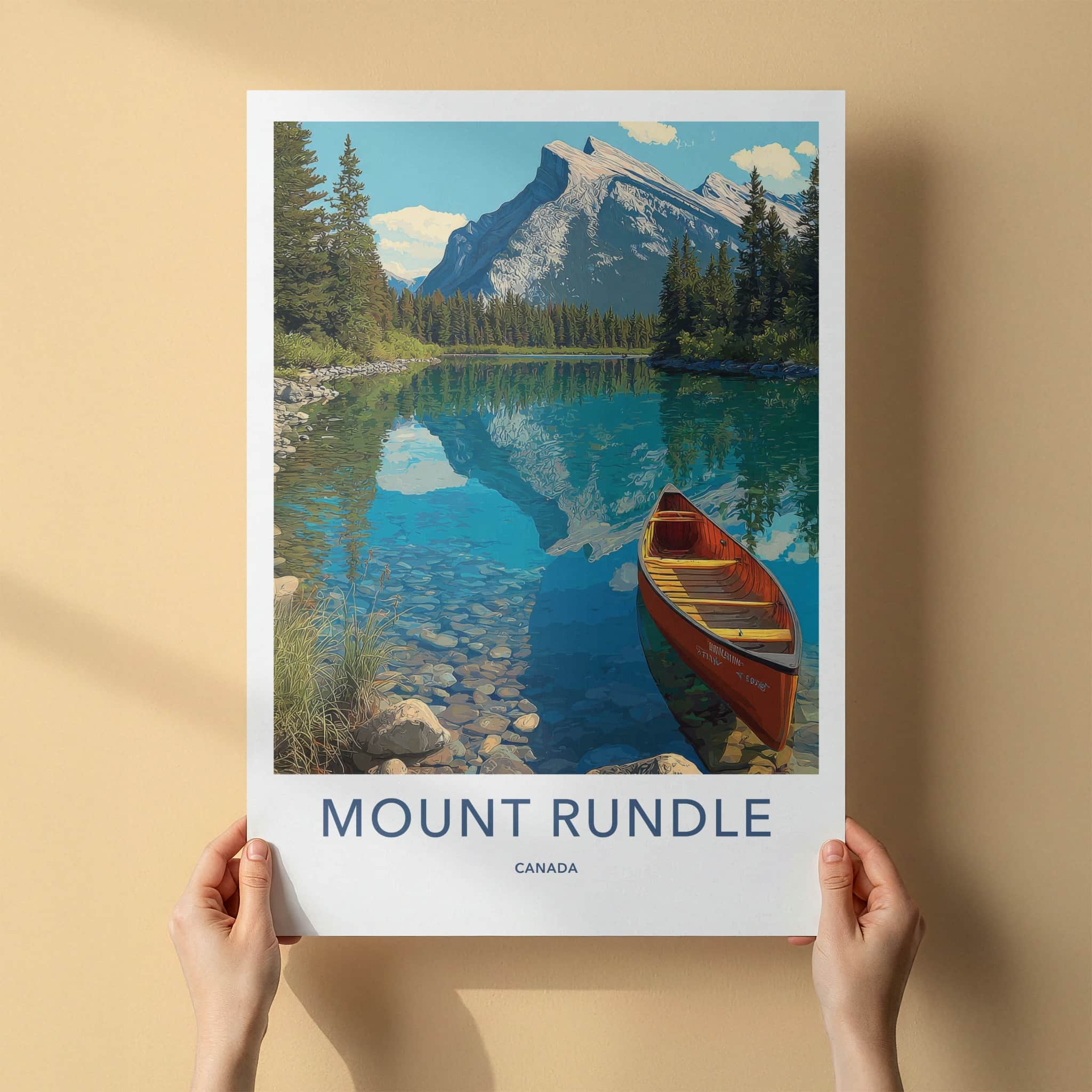 Mount Rundle Poster - Canada Travel Art