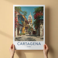 Cartagena Poster Colombia Travel Horse Carriage Art