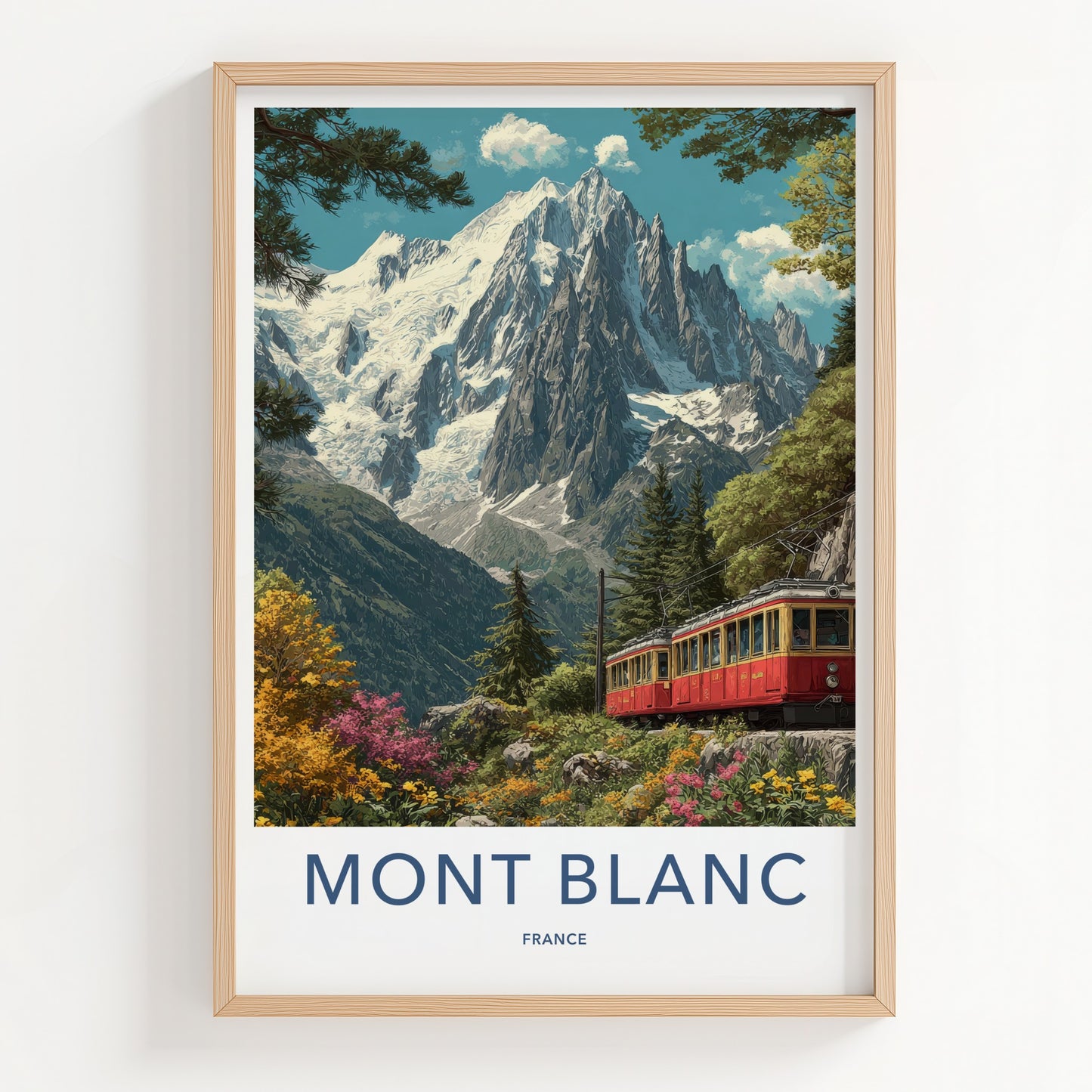 Mont Blanc Poster - France Travel Art
