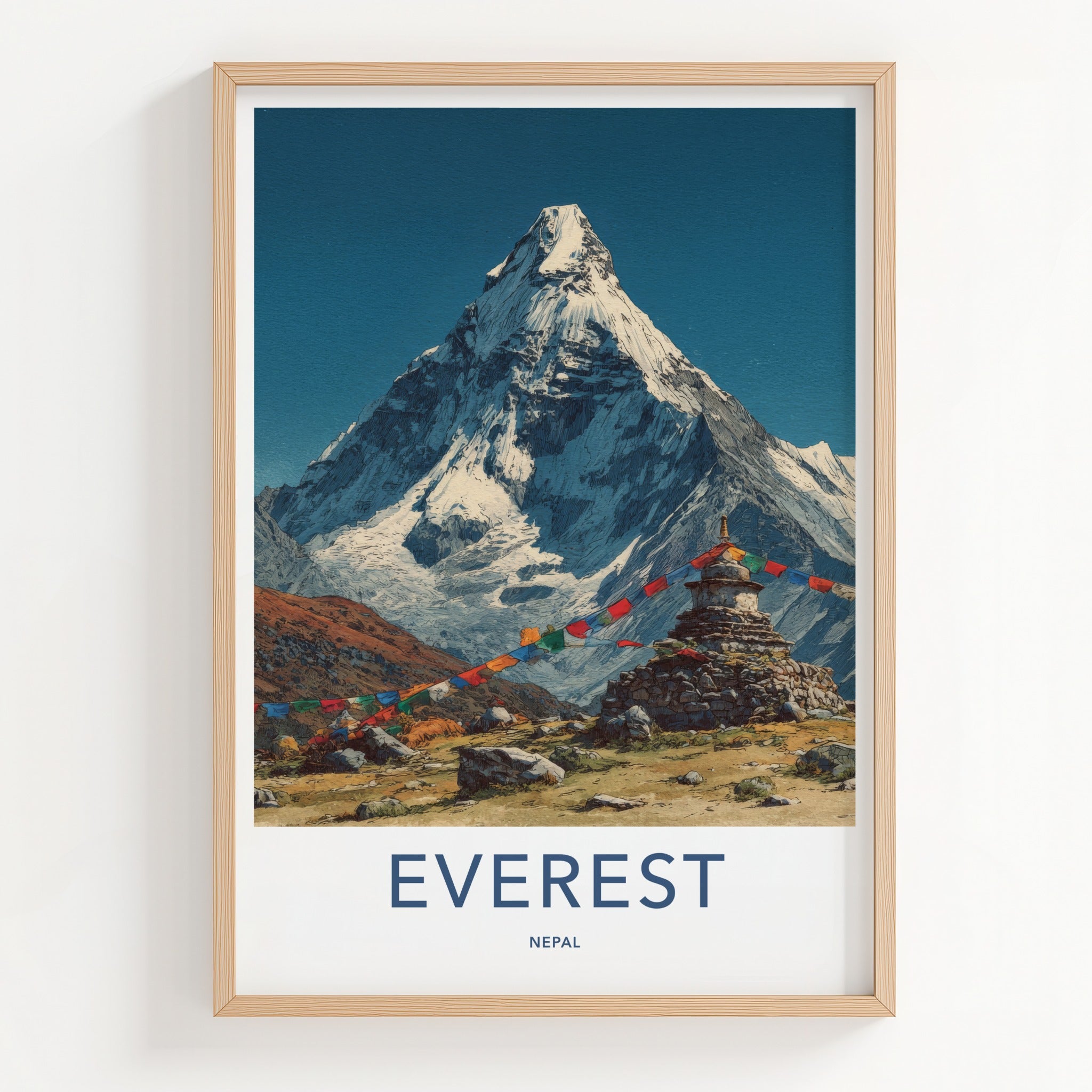 Everest Poster - Nepal Travel Art