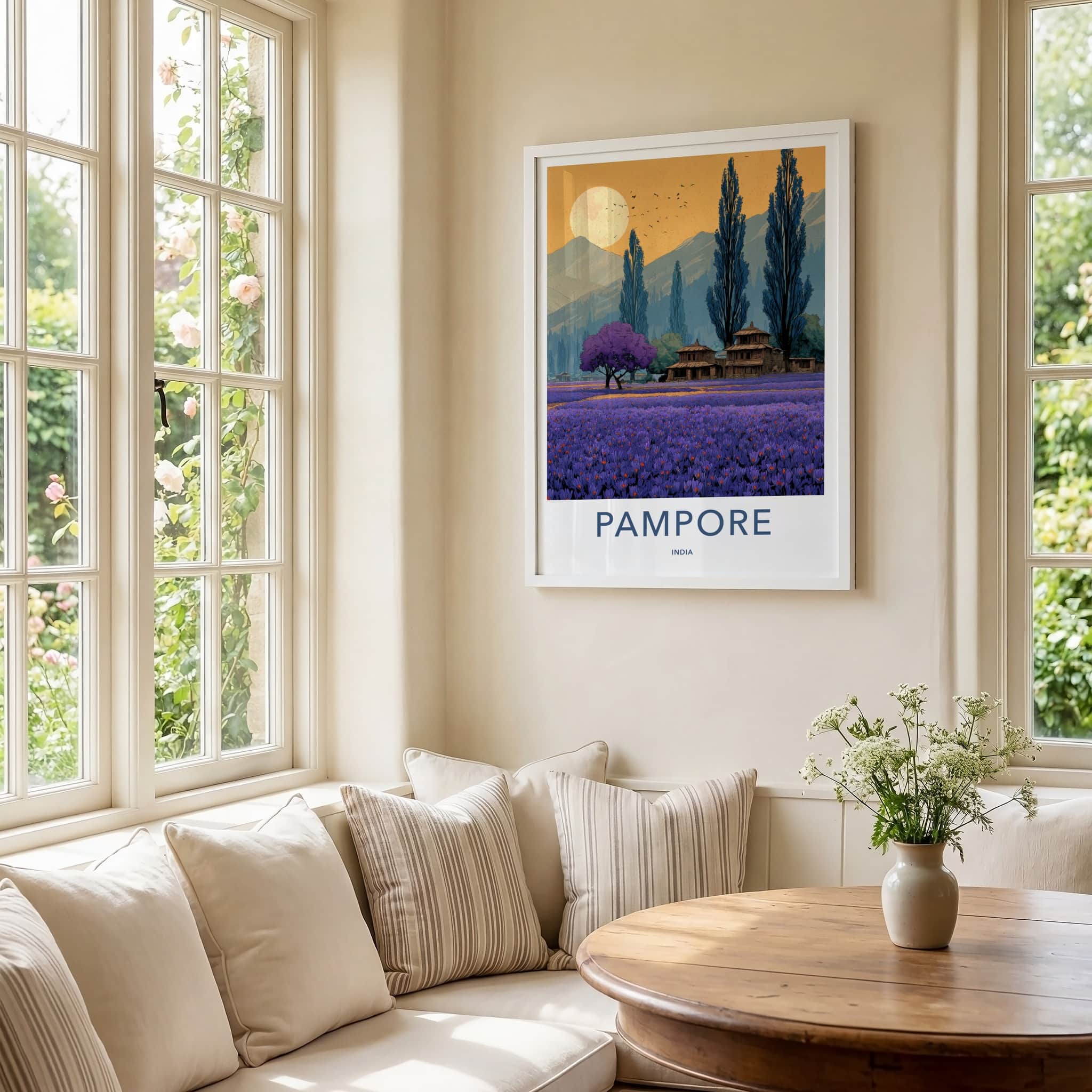 Pampore Poster - India Travel Art