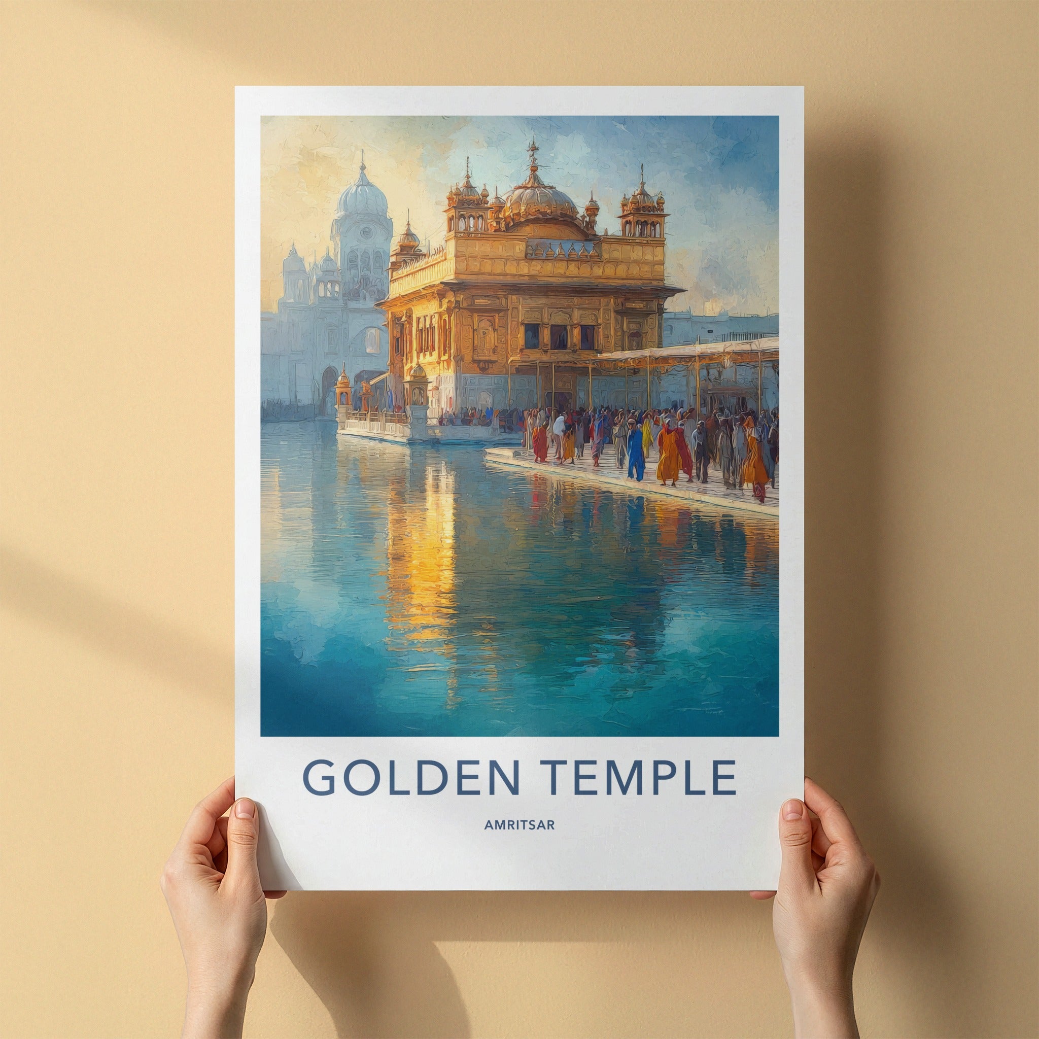 Golden Temple Poster - India Punjab Historical Art Print