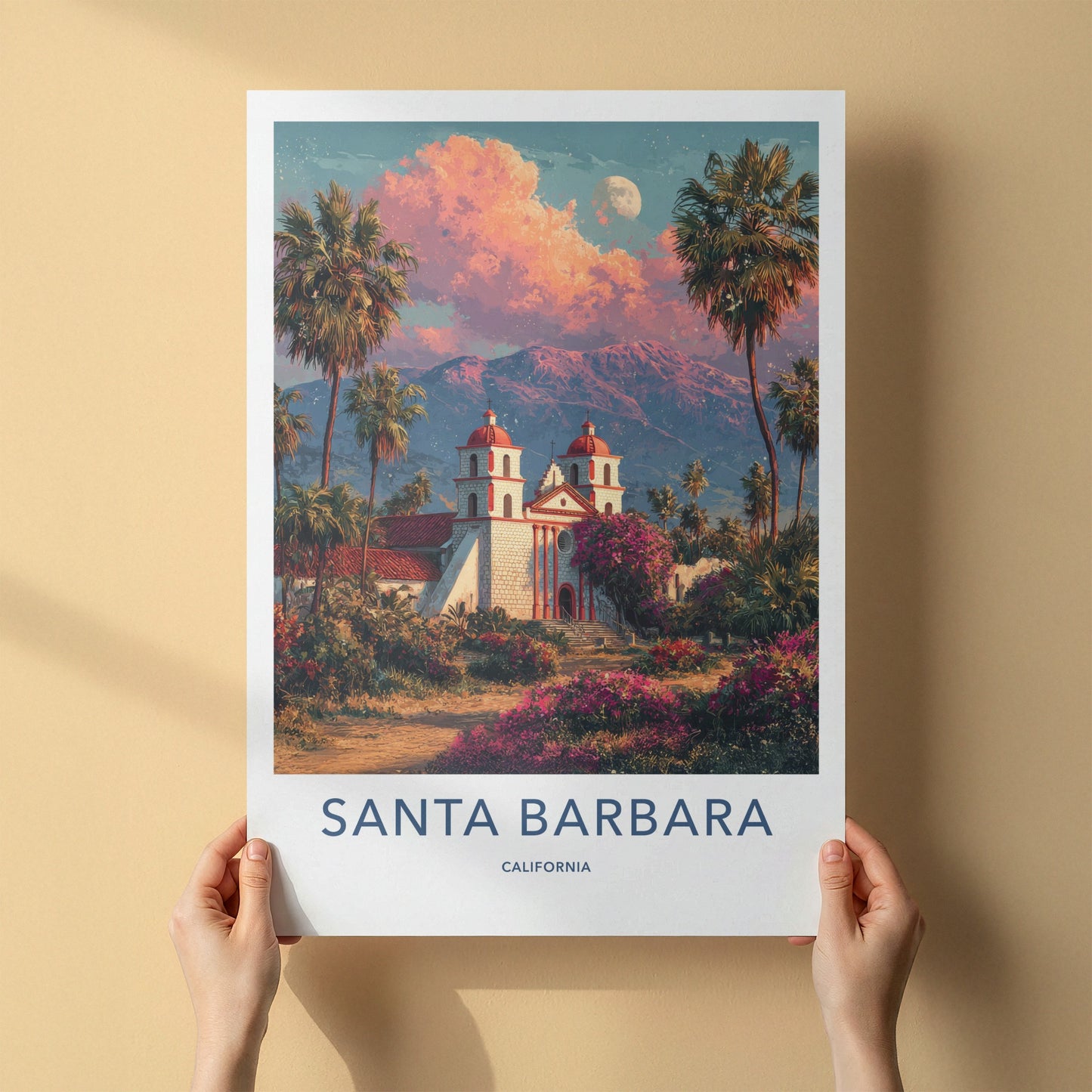 Santa Barbara Poster - California Travel Art